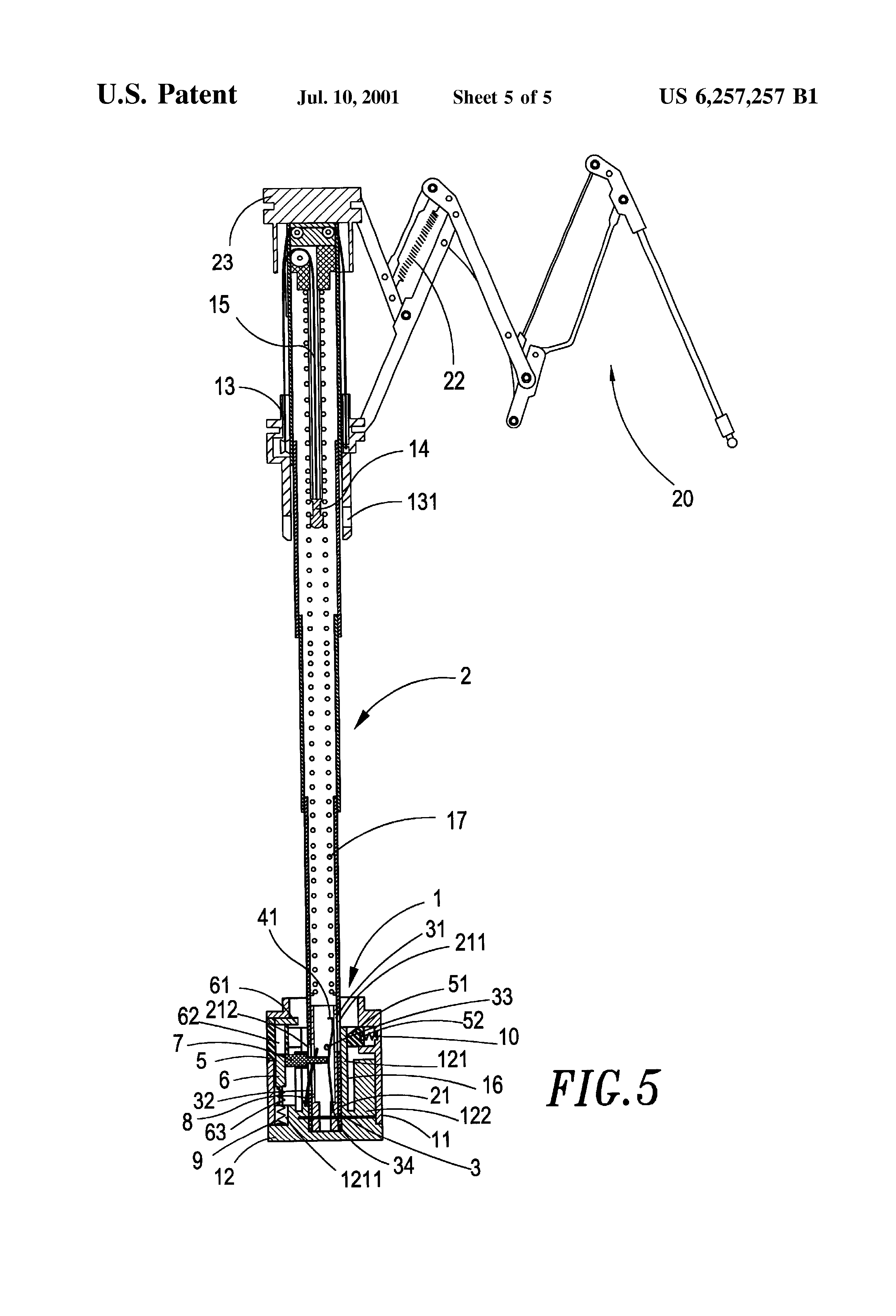 Us6257257b1 Automatic Opening And Closing Structure Of A Us6257257b1 Automatic Opening And Closing Structure Of A