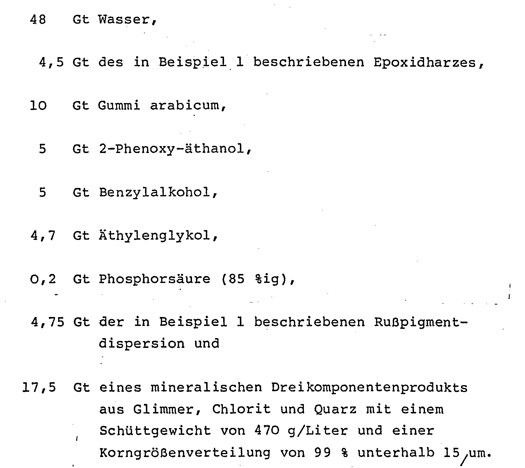 the planographic printing plate described in example 1 was processed after imagewise exposure with a coating emulsion of the following composition - Emulsion Beispiele the planographic printing plate described in example 1 was processed after imagewise exposure with a coating emulsion of the following composition - Emulsion Beispiele