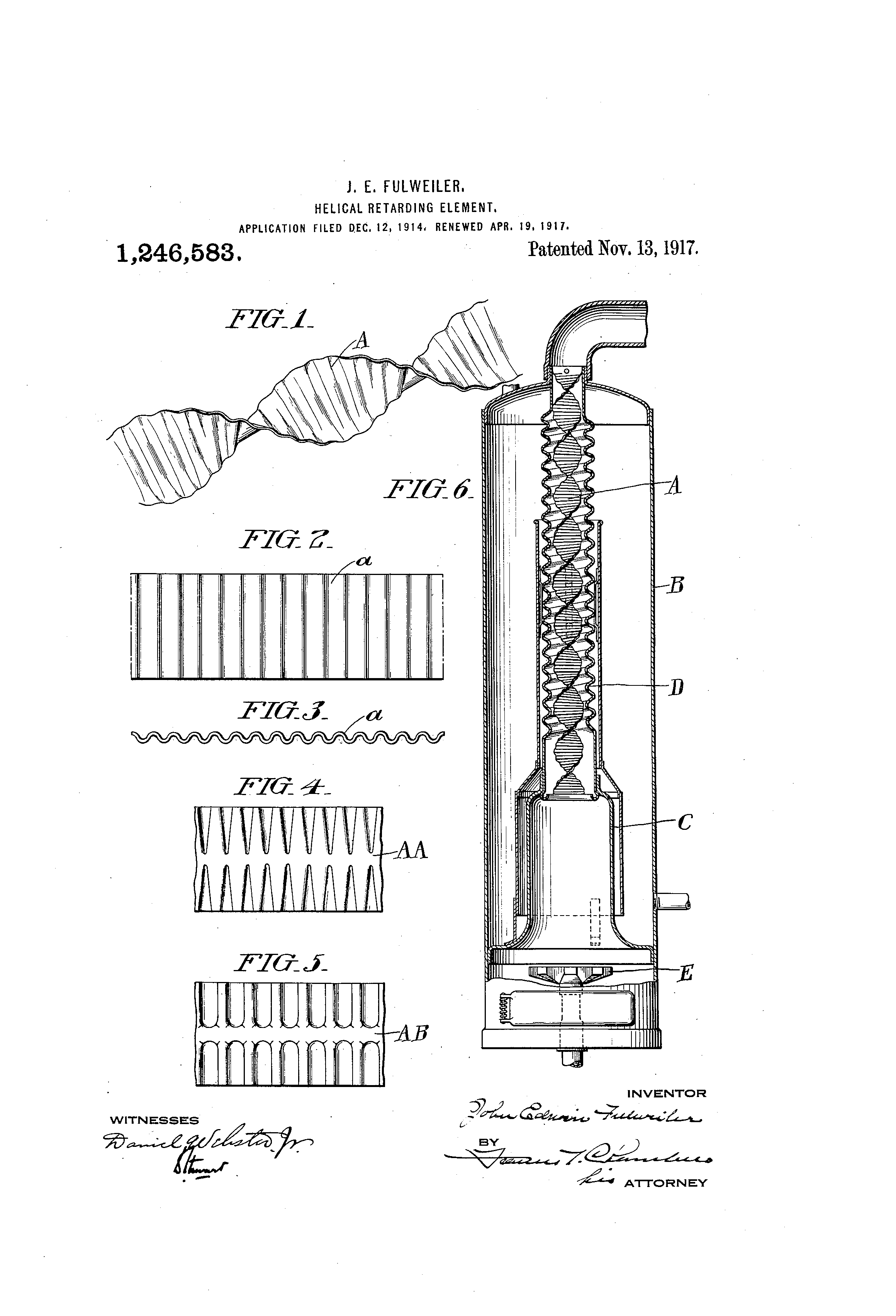helical retarding element.