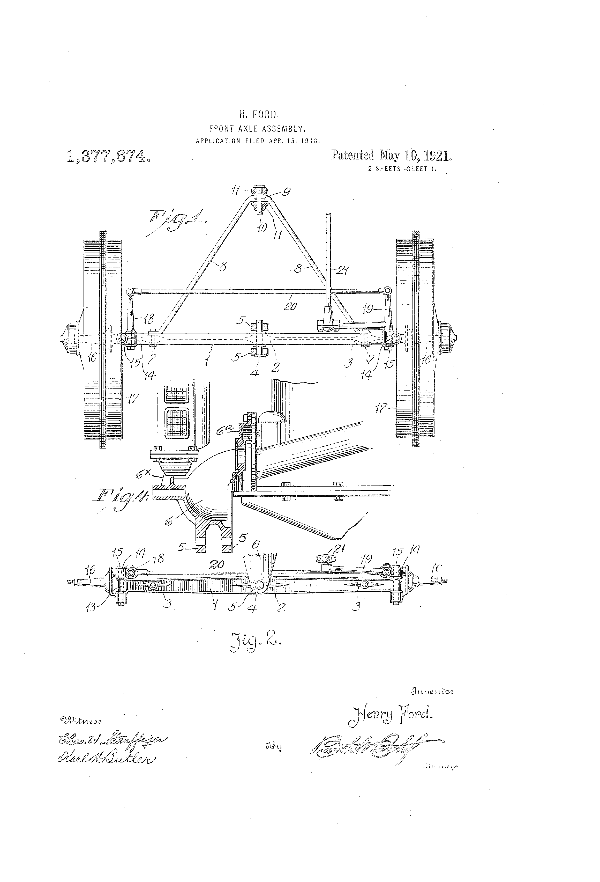 Henry Ford Front Axle Patent