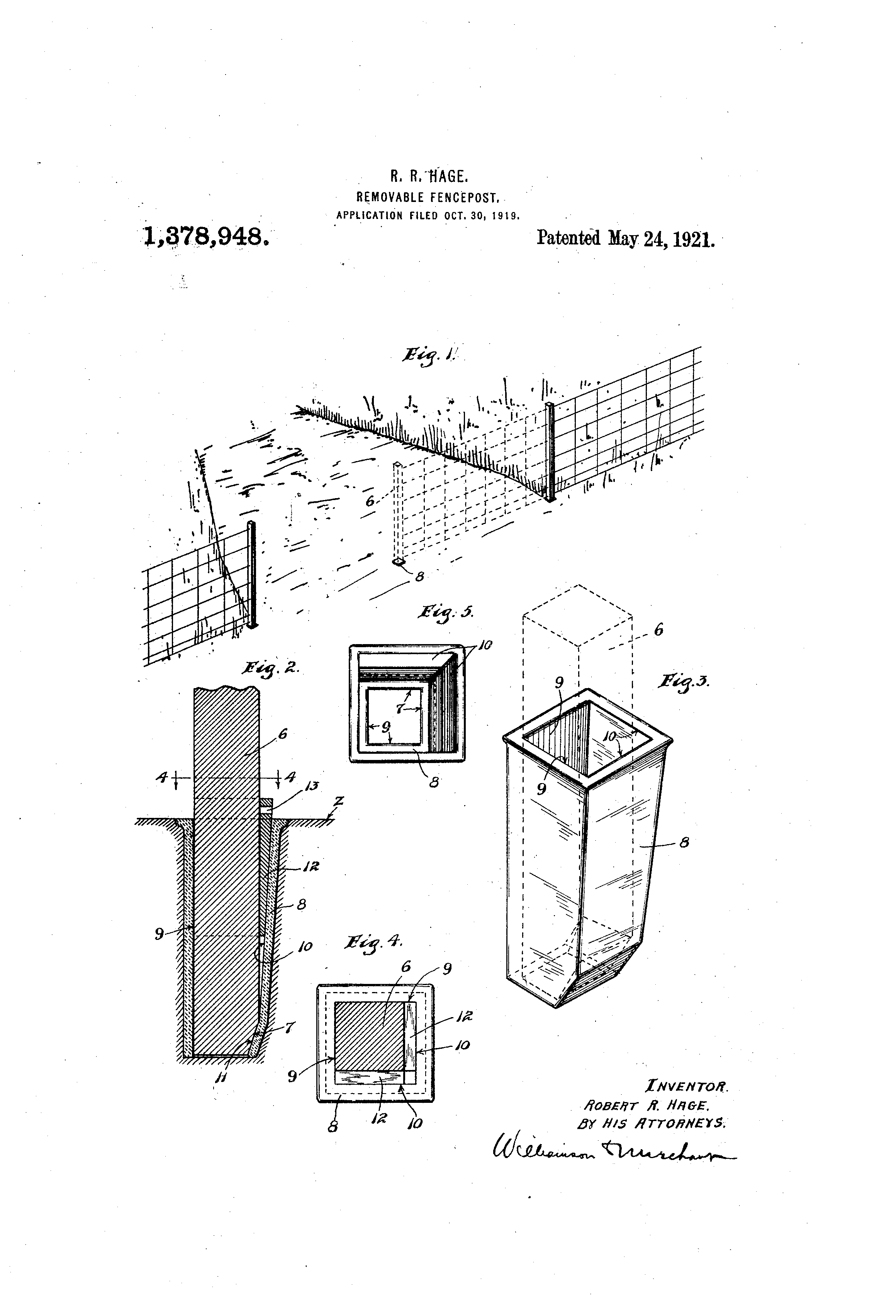 Removable Fence Post patent us1378948 - removable fencepost - google patents Removable Fence Post patent us1378948 - removable fencepost - google patents