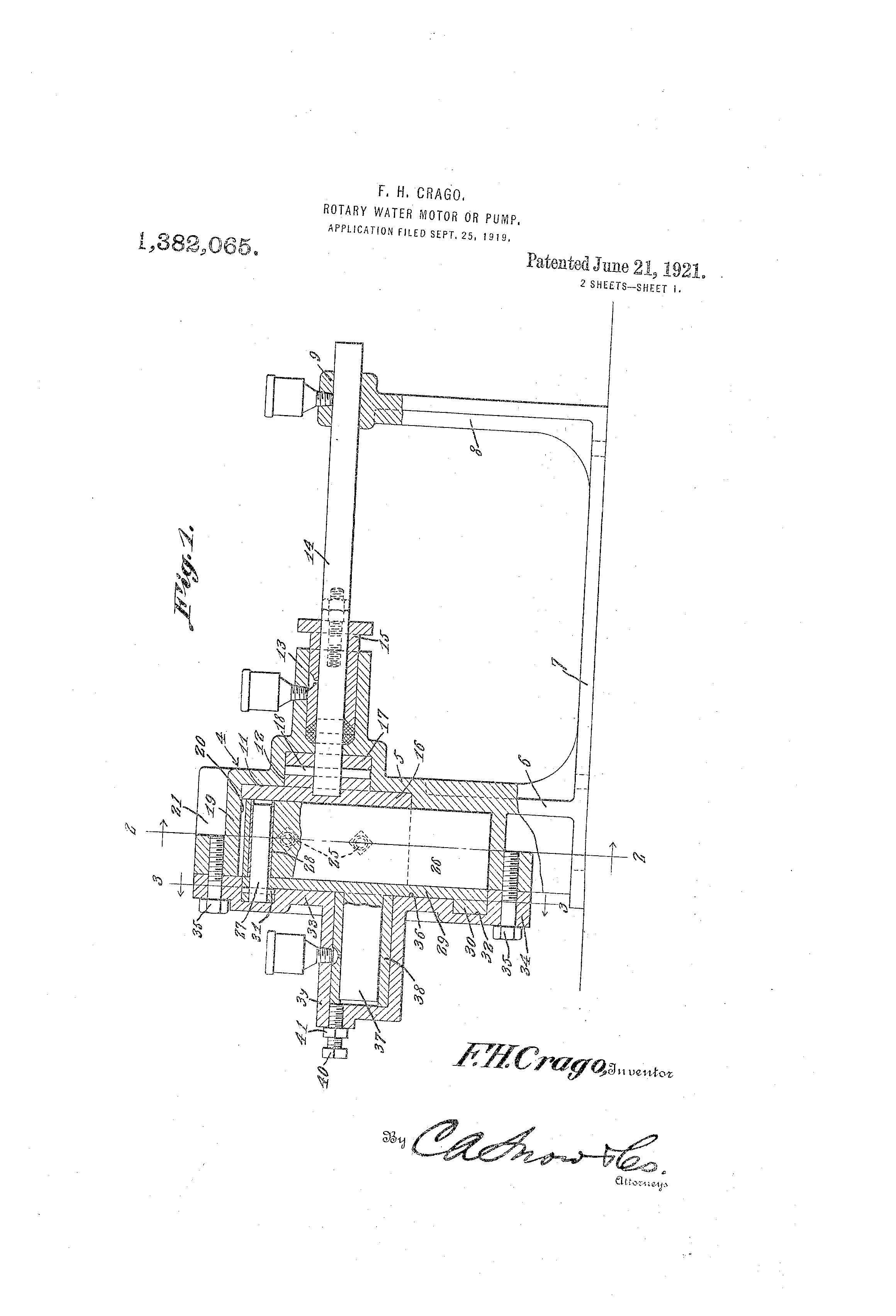 Pump water motor