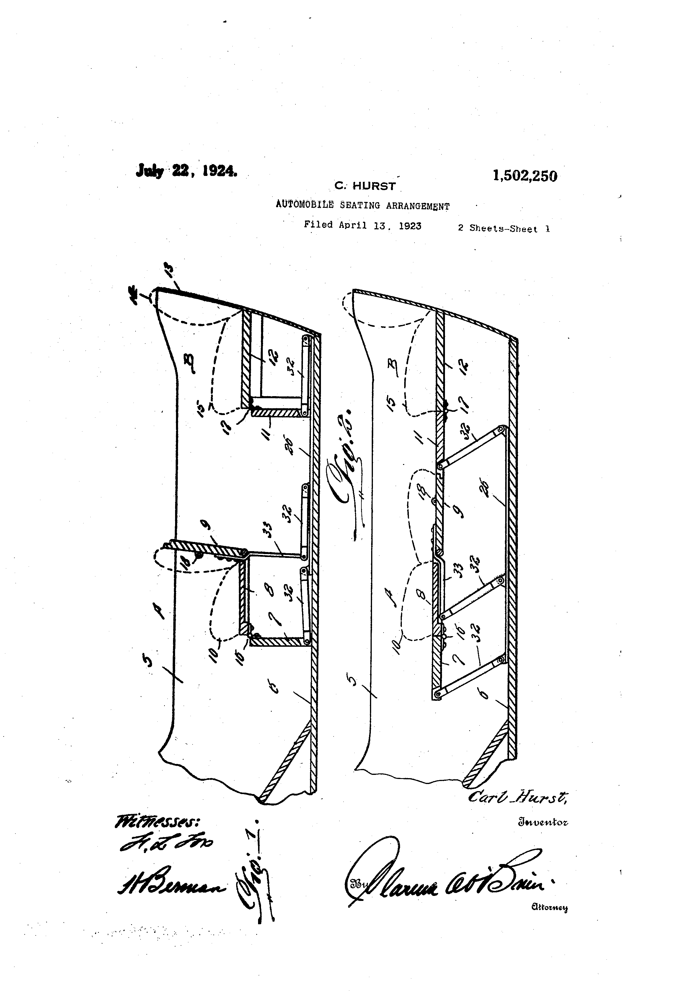 automobile seating arrangement