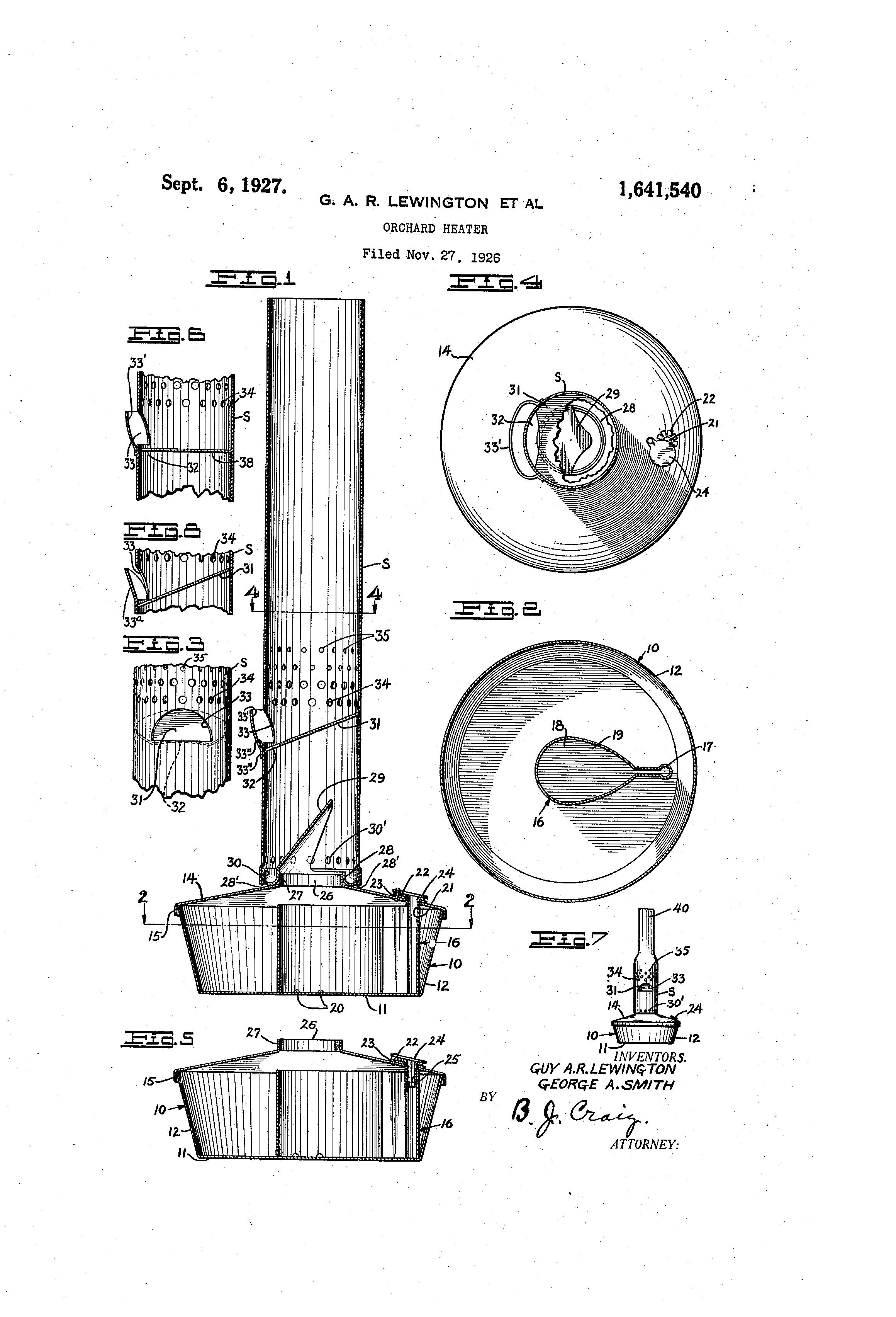 Patent US1641540 Orchard Heater Google Patents