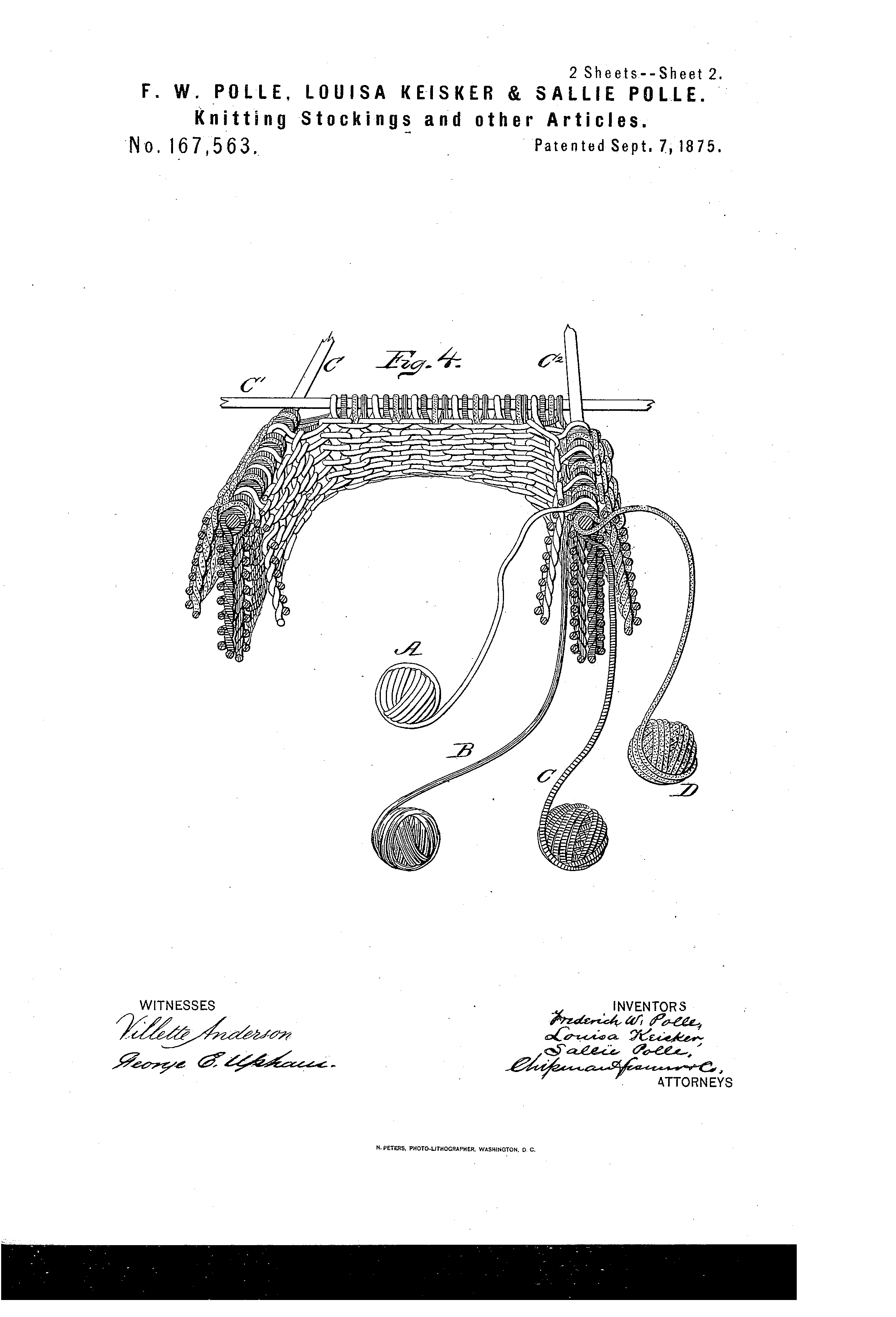 Patent US167563 Improvement in the art of knitting stockings and other articles Google Patents
