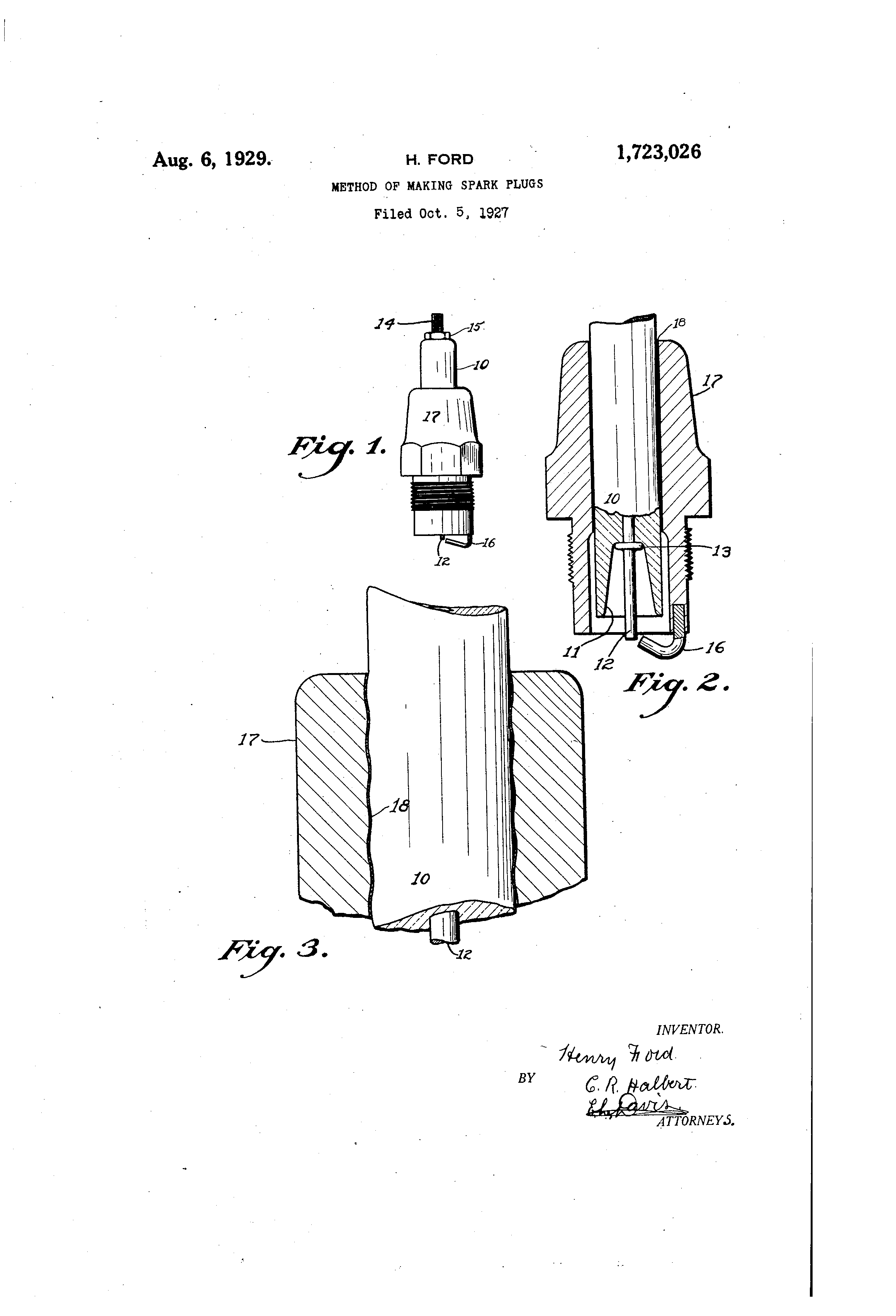 Method of making spark plugs