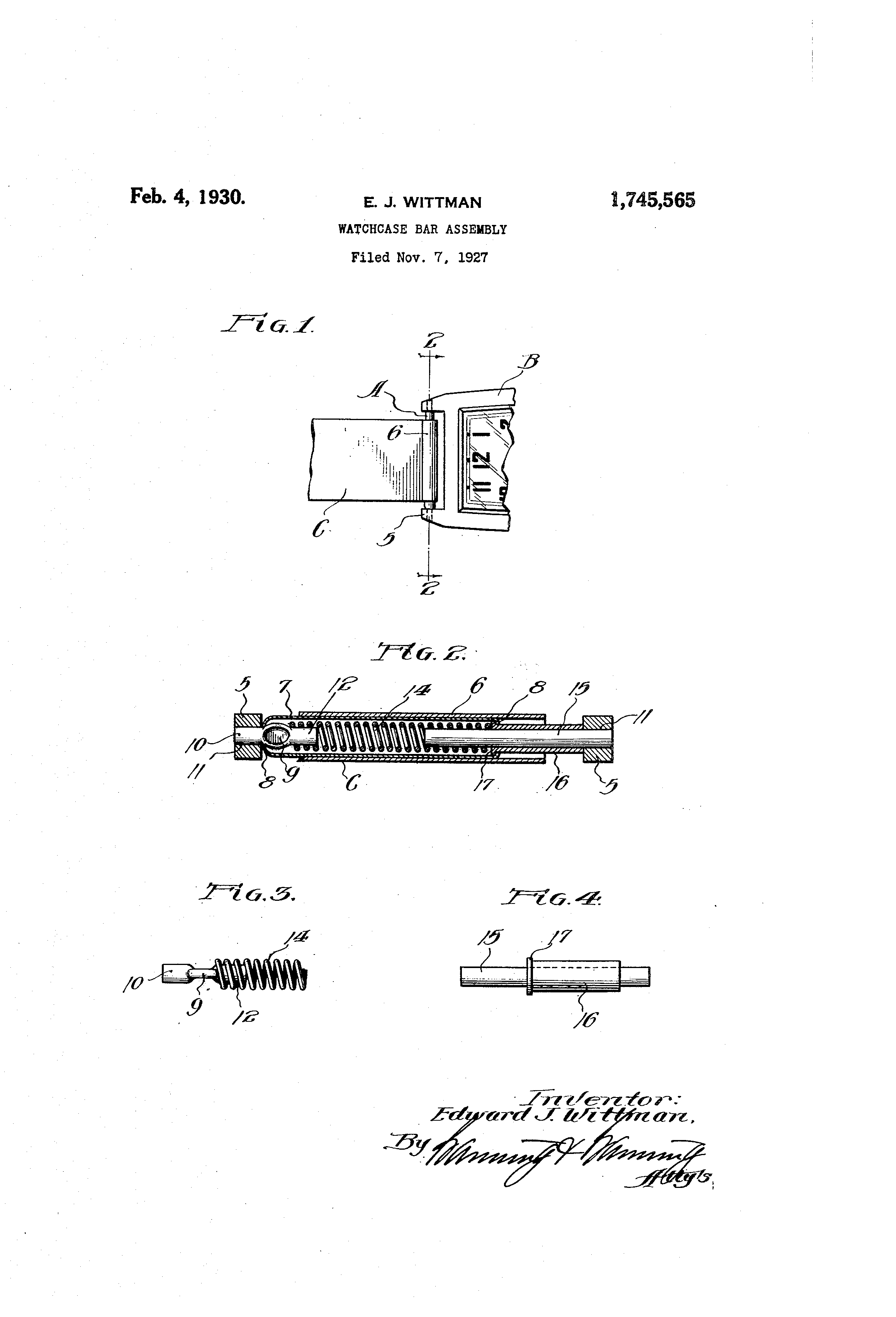 Watch Case Bar Assembly