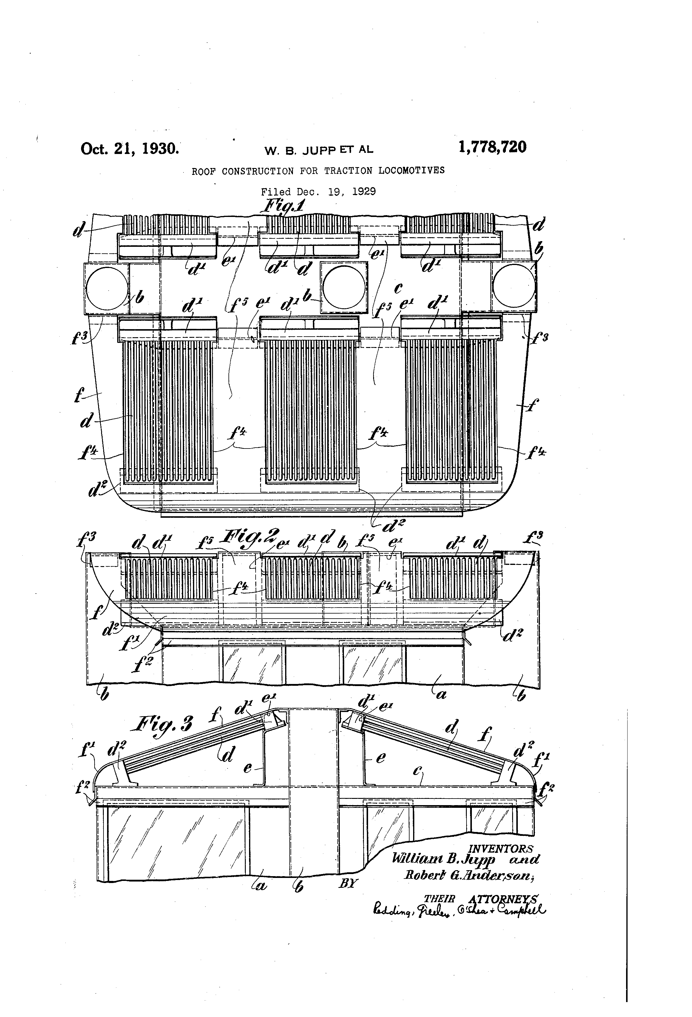 roof construction for traction locomotives