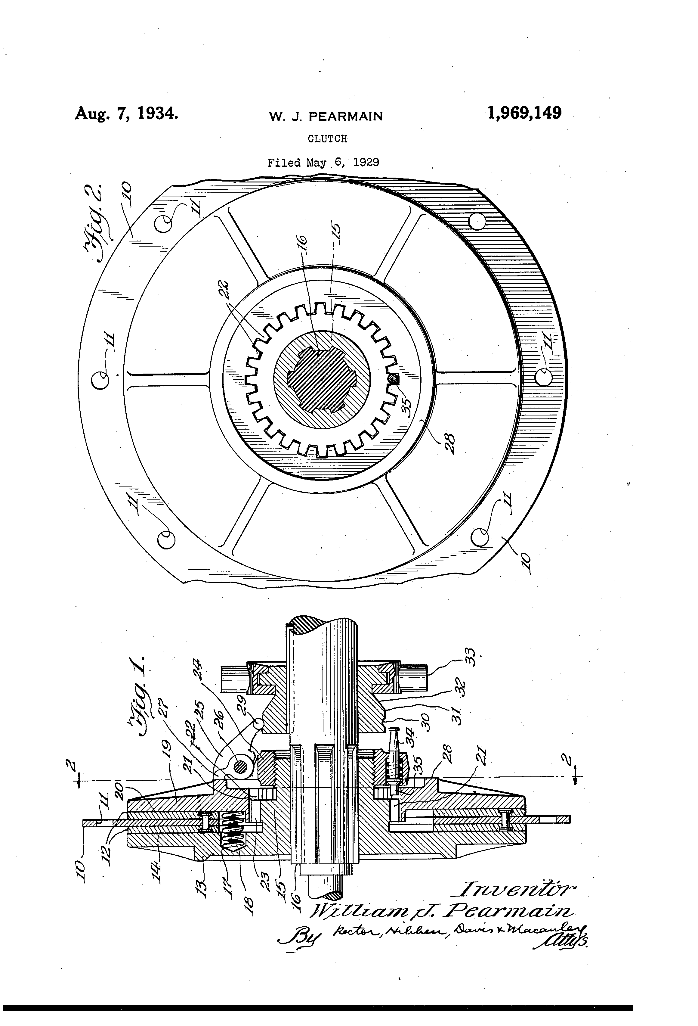Patent US1969149 Clutch Google Patents
