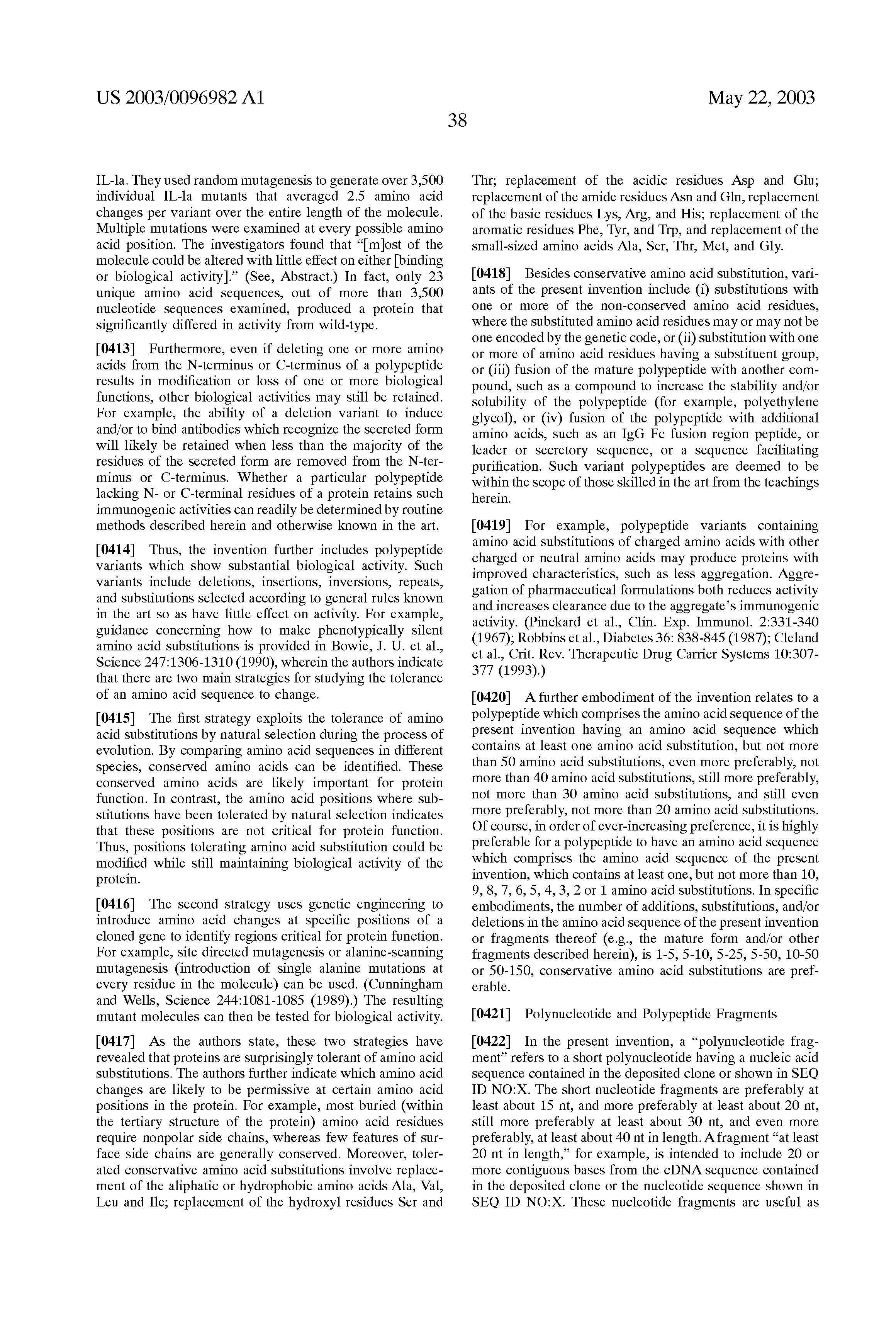 专利us20030096982 - 44 human secreted proteins - google 专利