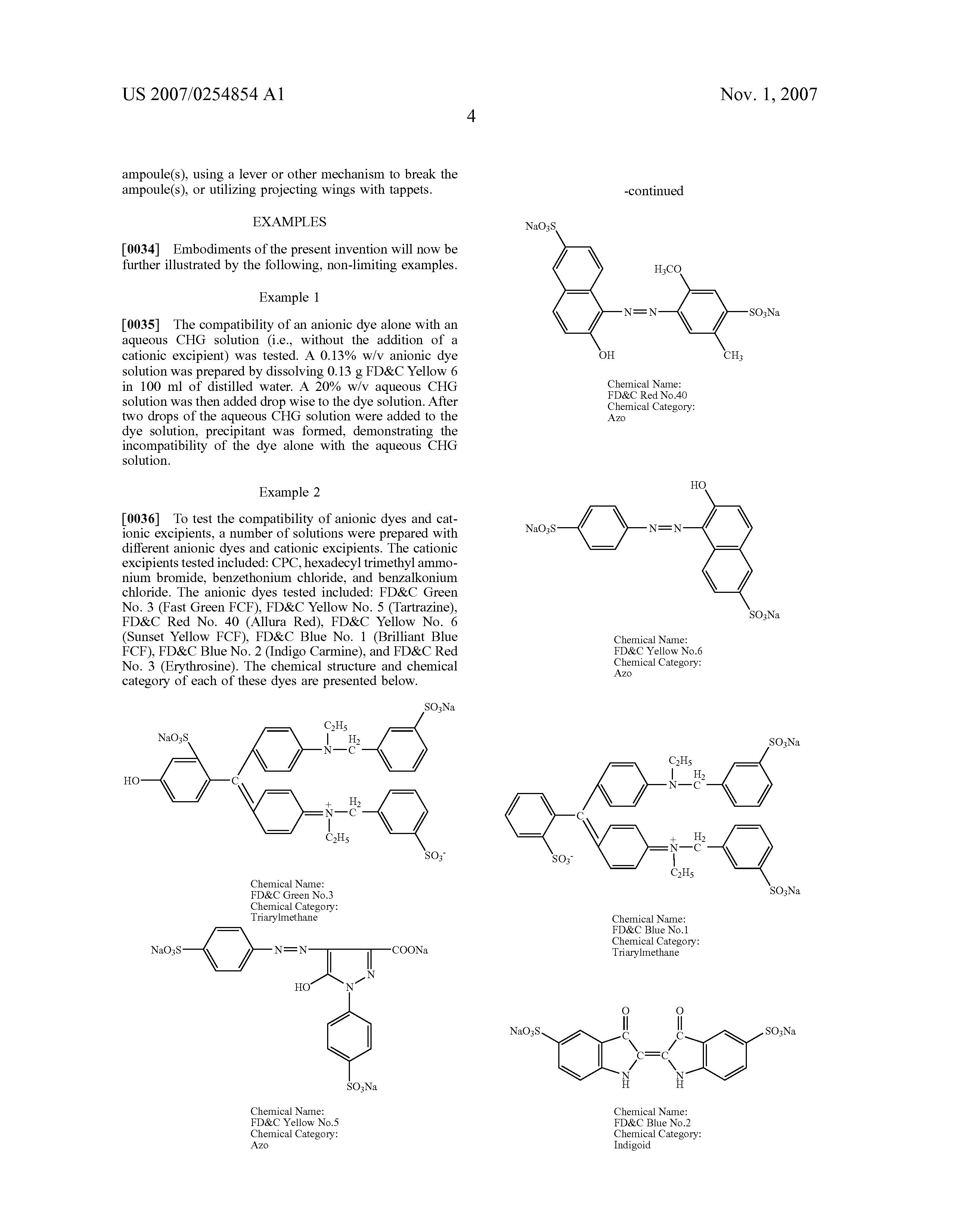 Patent US Aqueous Antiseptic Solution and patible Patent US Aqueous Antiseptic Solution and patible
