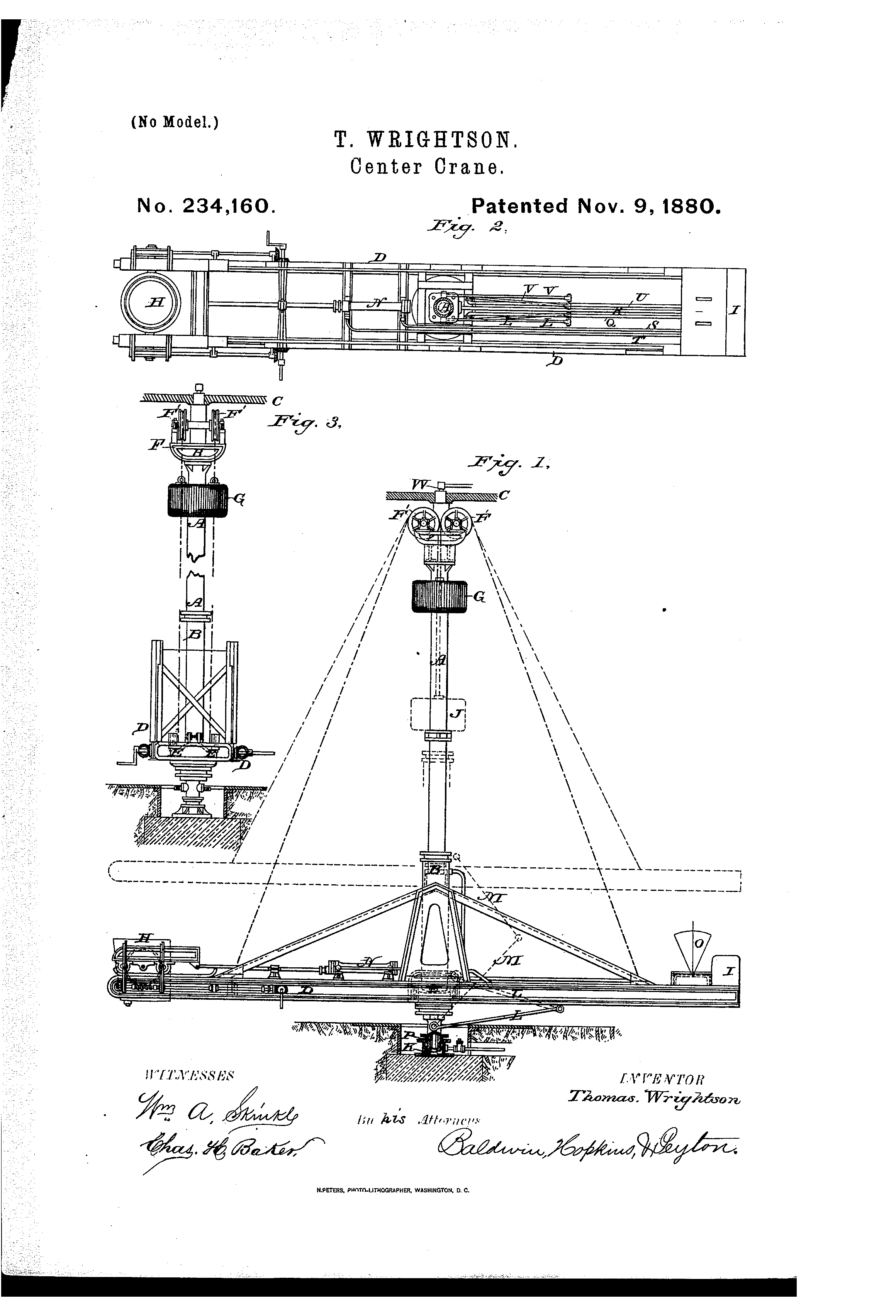 gruas en google patents - grua de centro