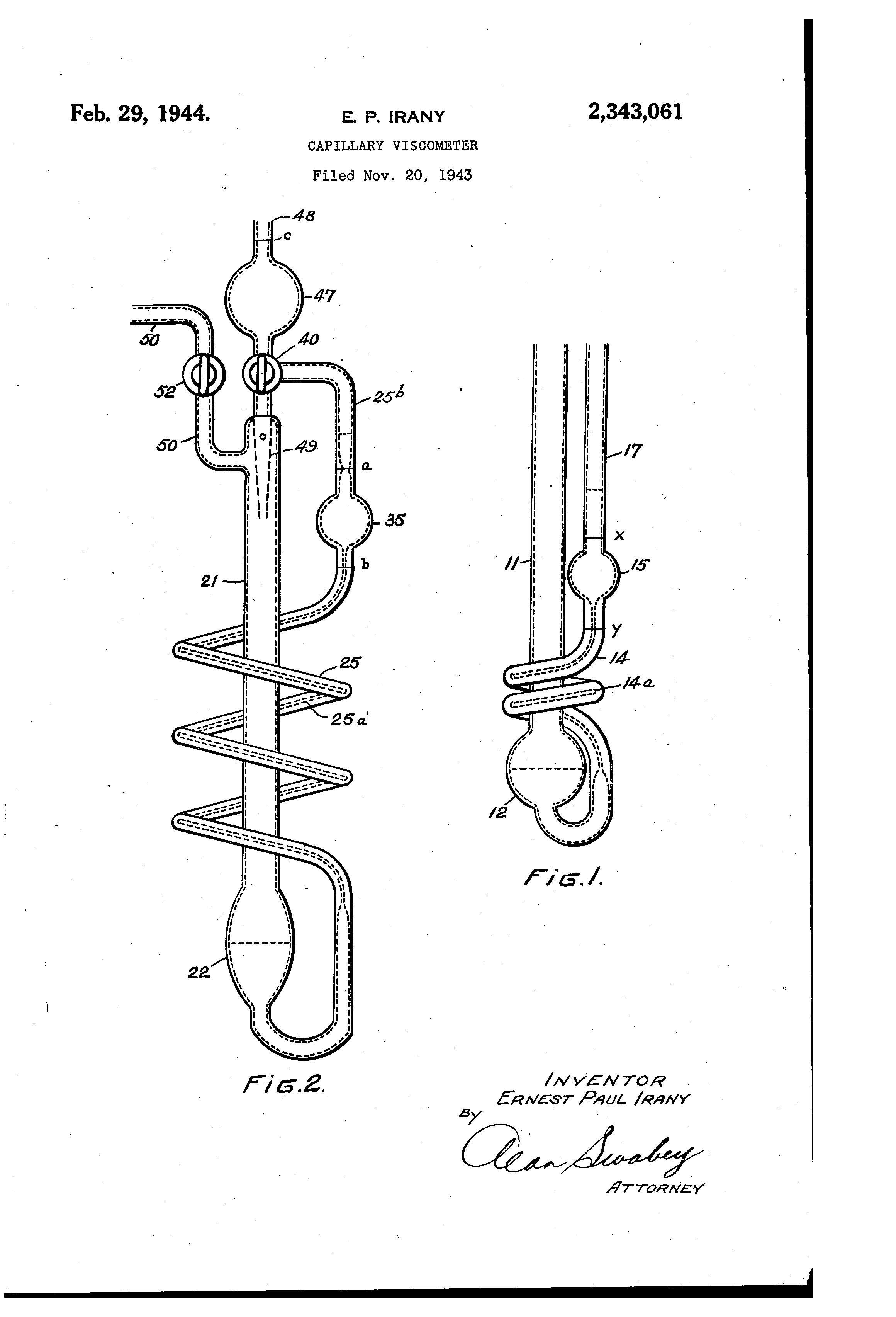 Patent US2343061 Capillary Google Patenten