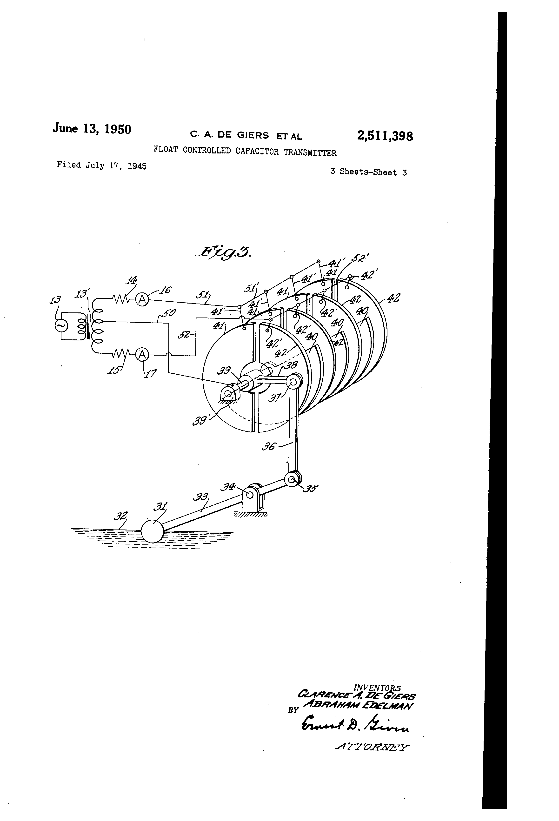 ampere meter wiring diagram US2511398 2 ampere meter wiring diagram,A Amp Gauge Wiring Parallel