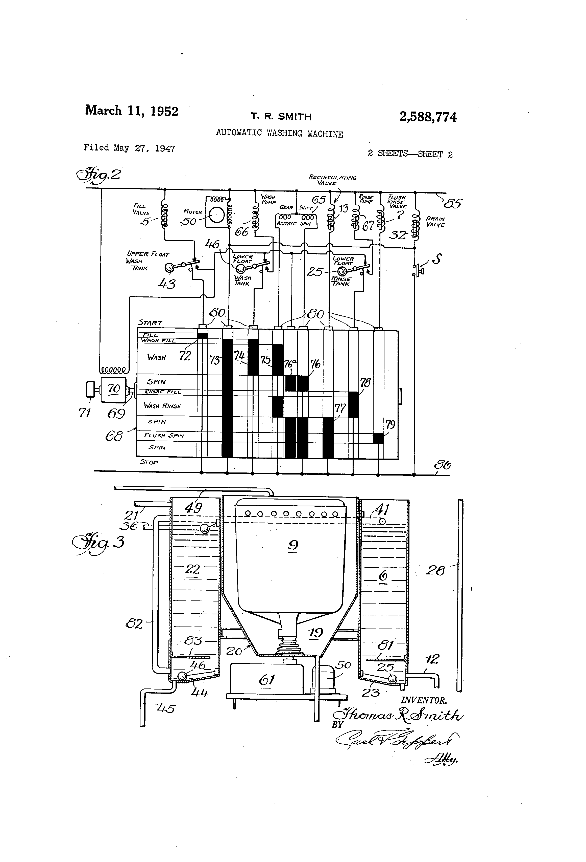 ... US2588774 1 patent us2588774 automatic washing machine google patents at cita.asia 1994 Ge Filter Flo Washer Motor Wiring Diagram ...