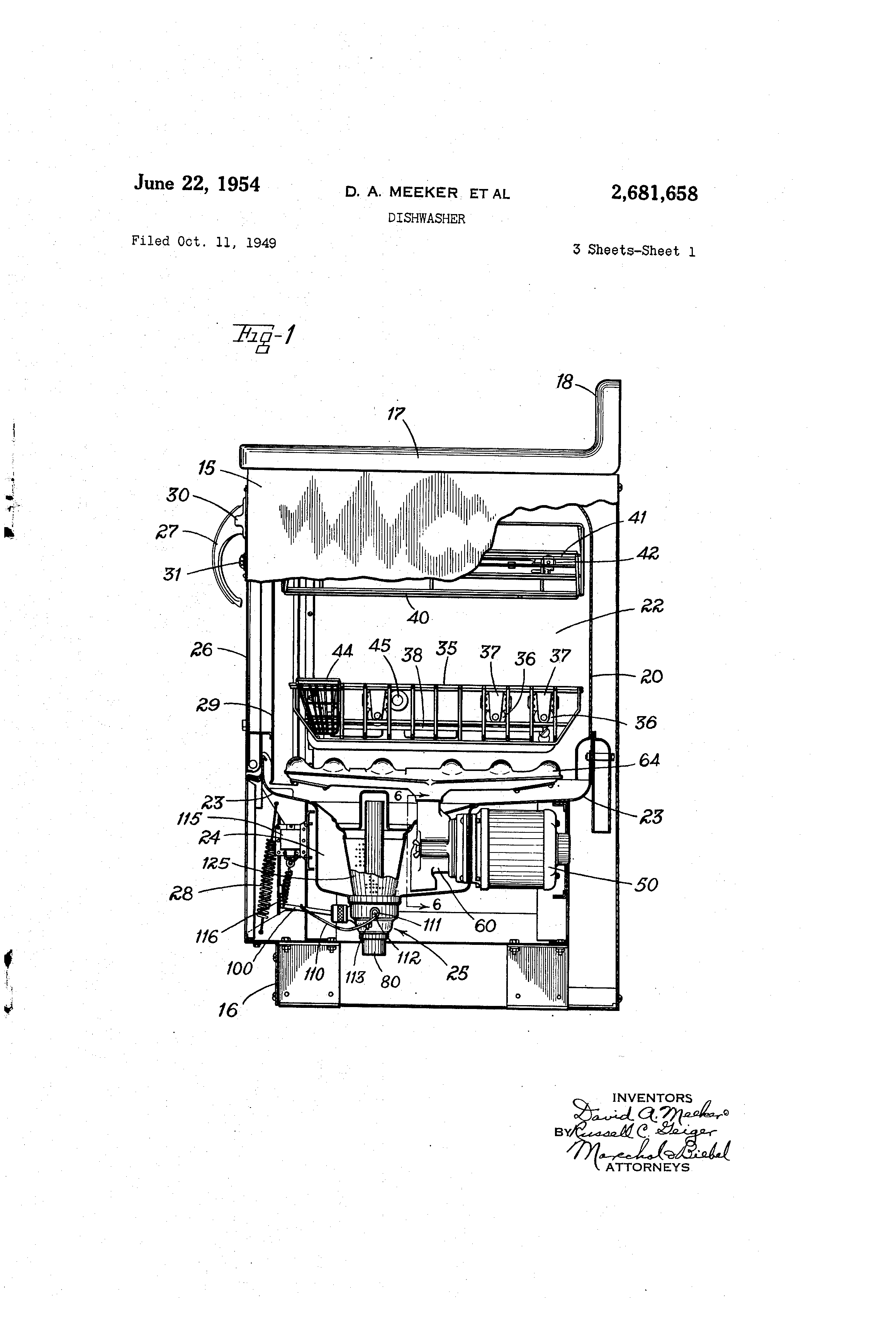 Patent US2681658 Dishwasher Google Patents
