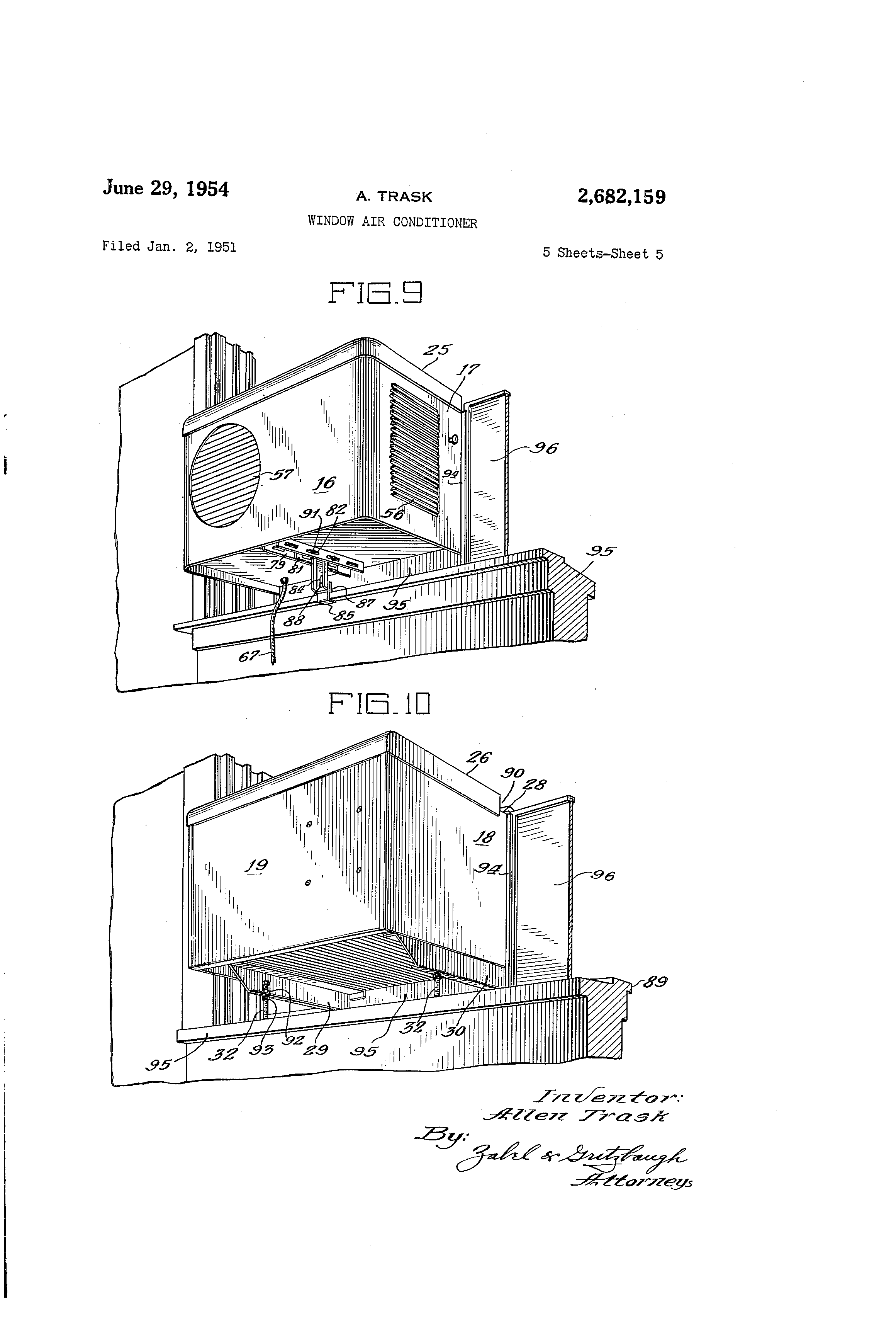 Patent Us2682159 - Window Air Conditioner