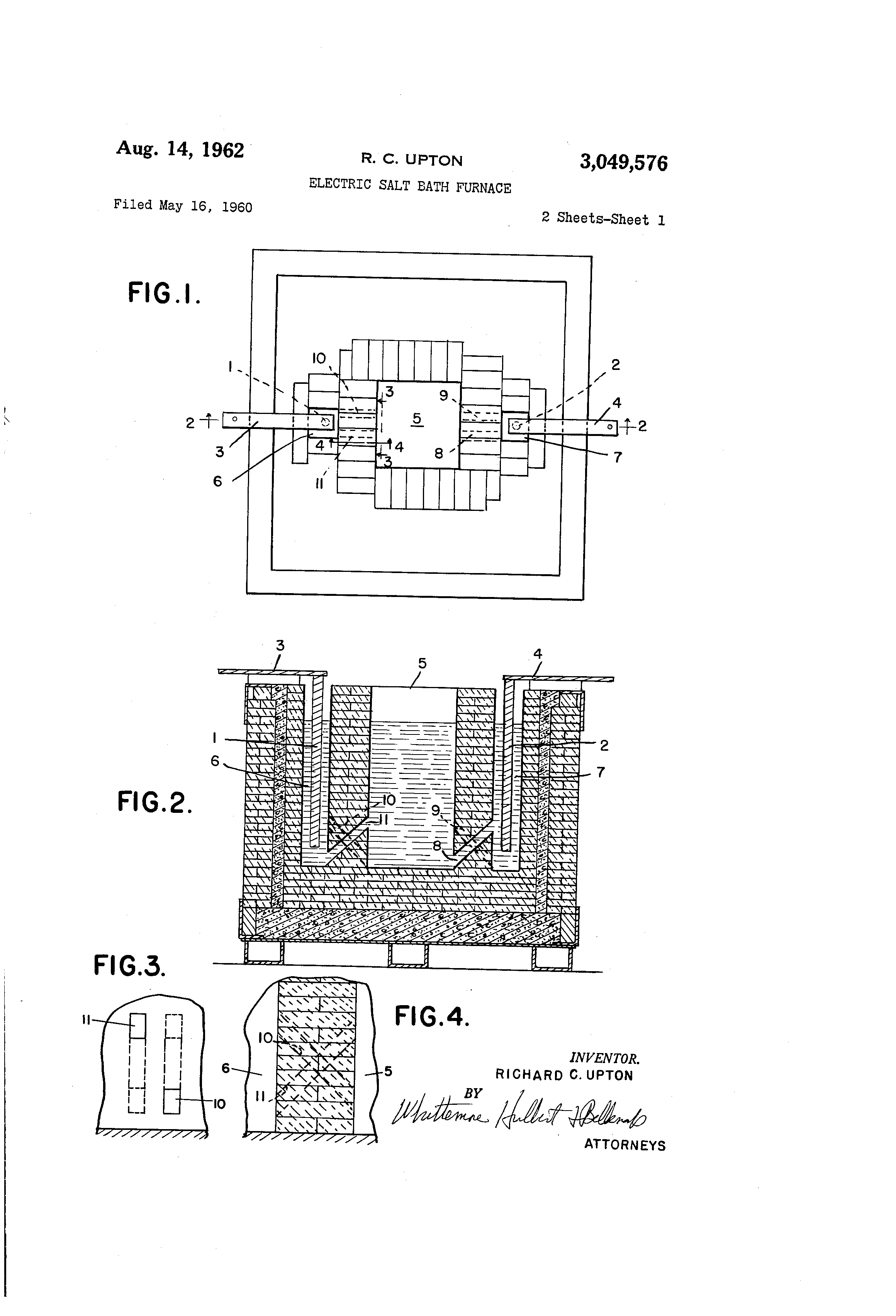 Patent US3049576 Electric salt bath furnace Google Patentsuche