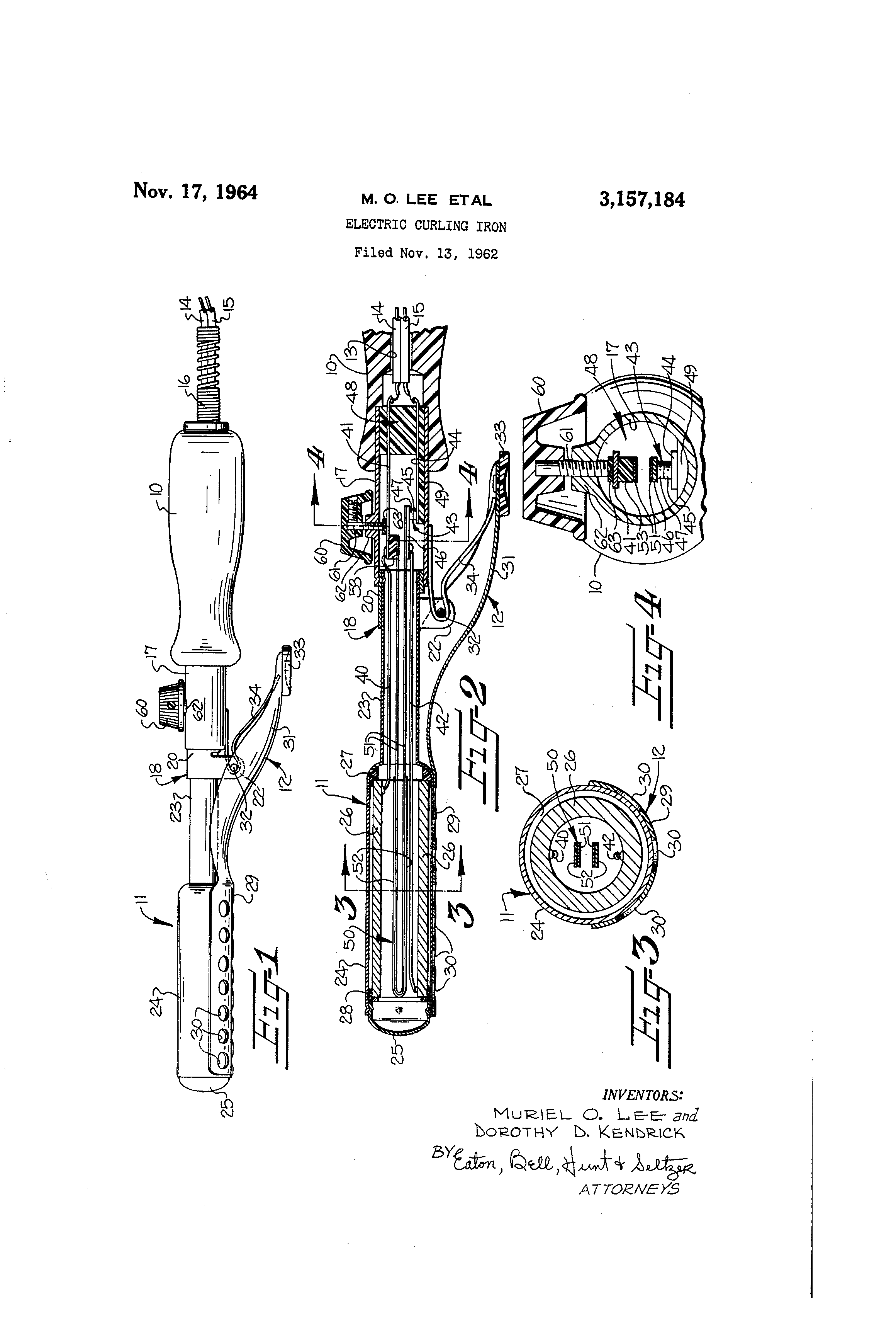 Patent US3157184 Electric curling iron Google Patents