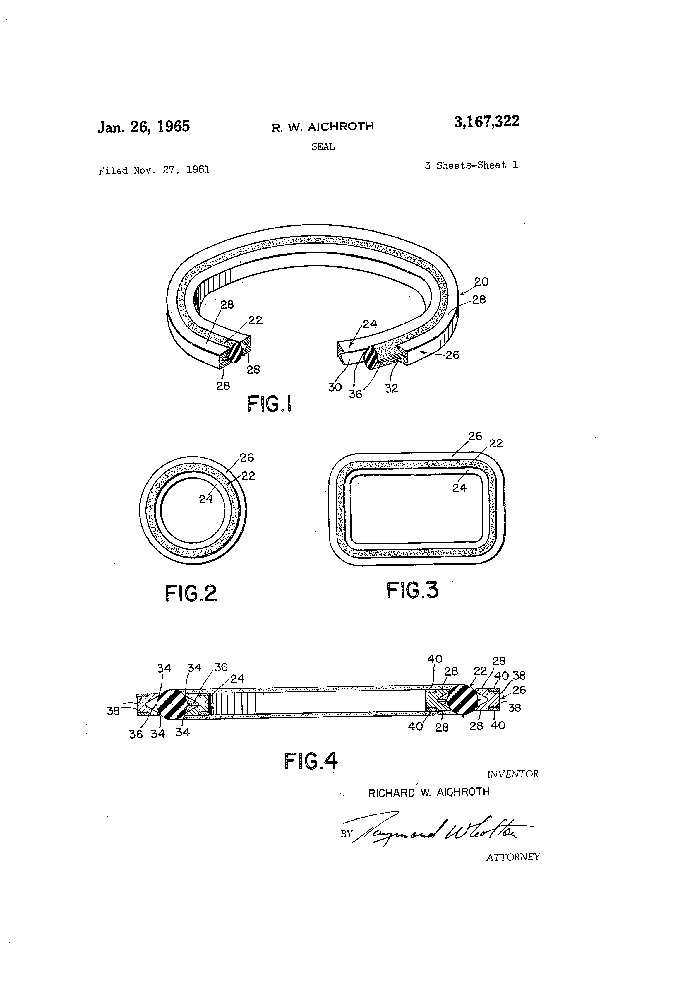 Patent US3167322 Seal Google Patents