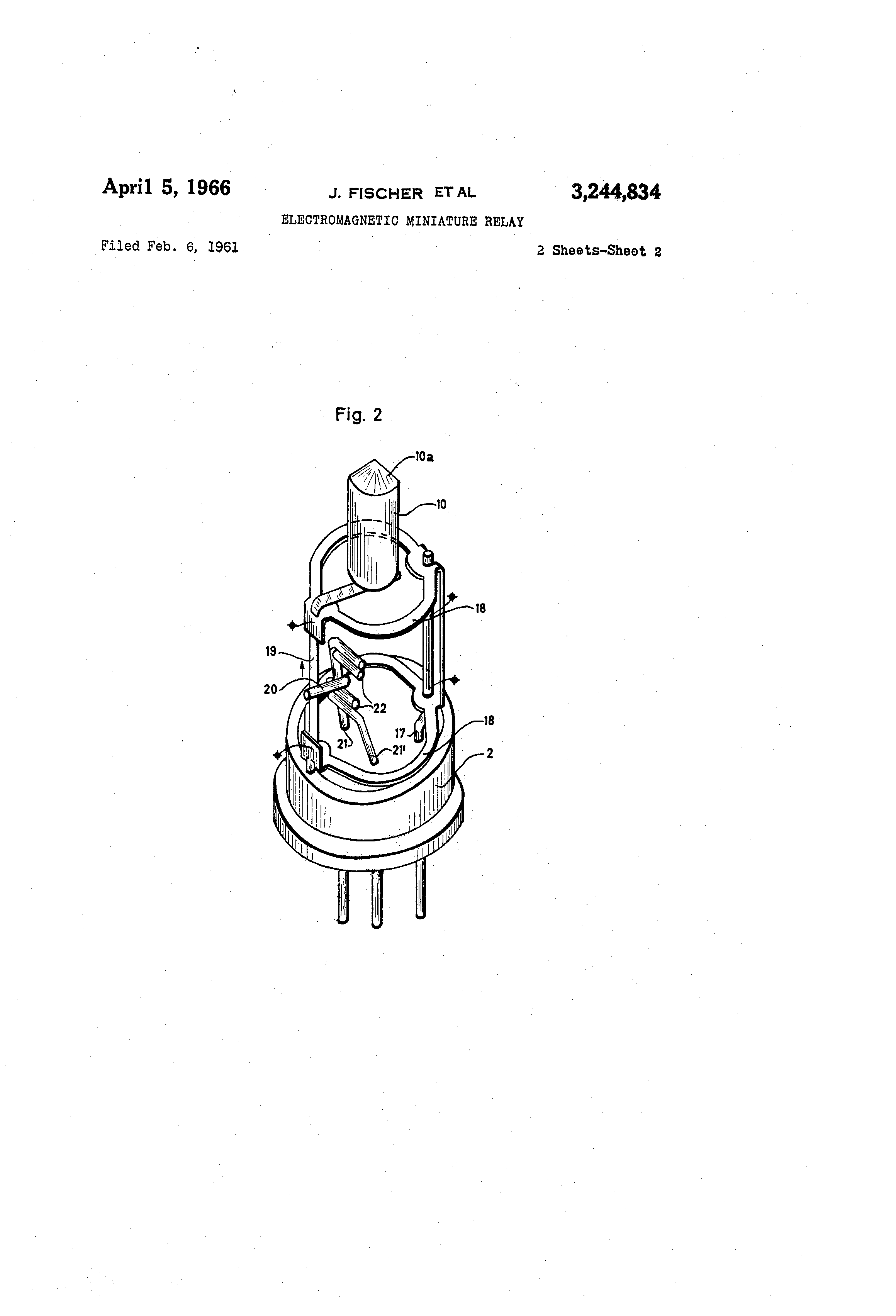Patent US3244834 Electromagnetic Miniature Relay Google Patents Patent us3244834 electromagnetic miniature relay google patents