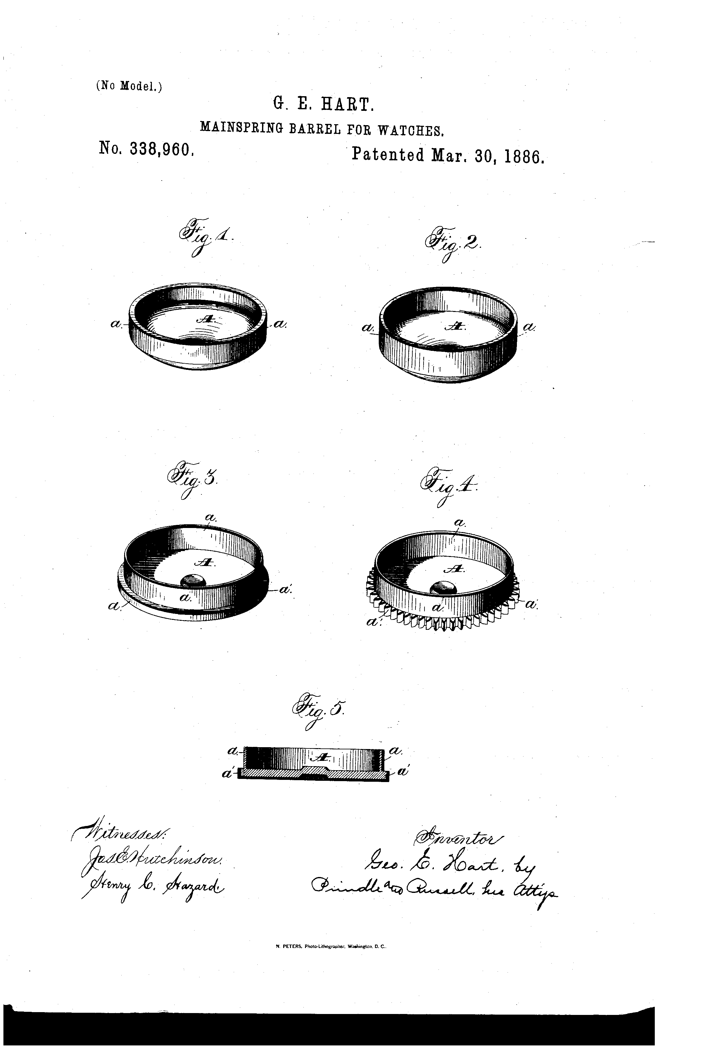 Watch Main Spring Barrel