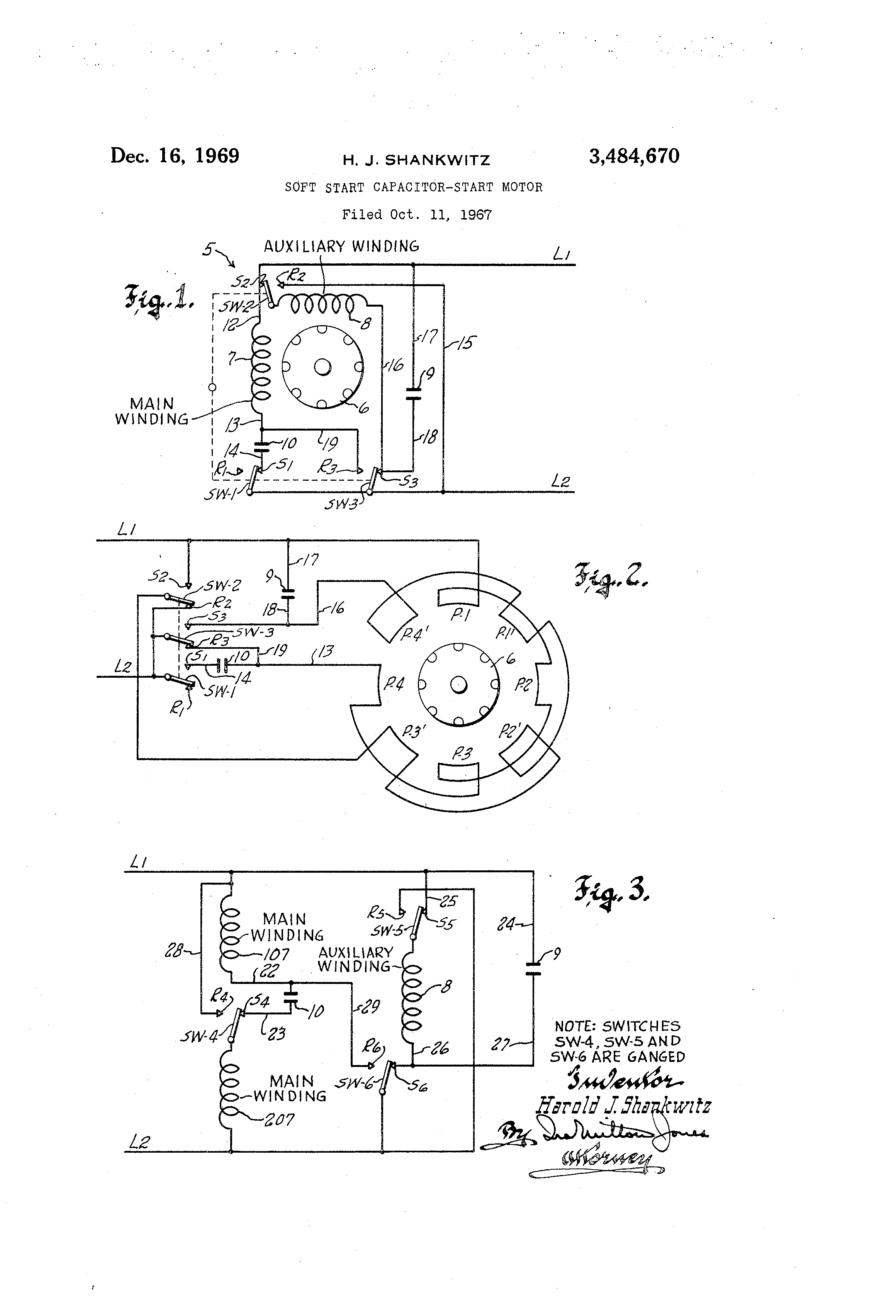 Patent US3484670 - Soft start capacitor-start motor - Google Patents
