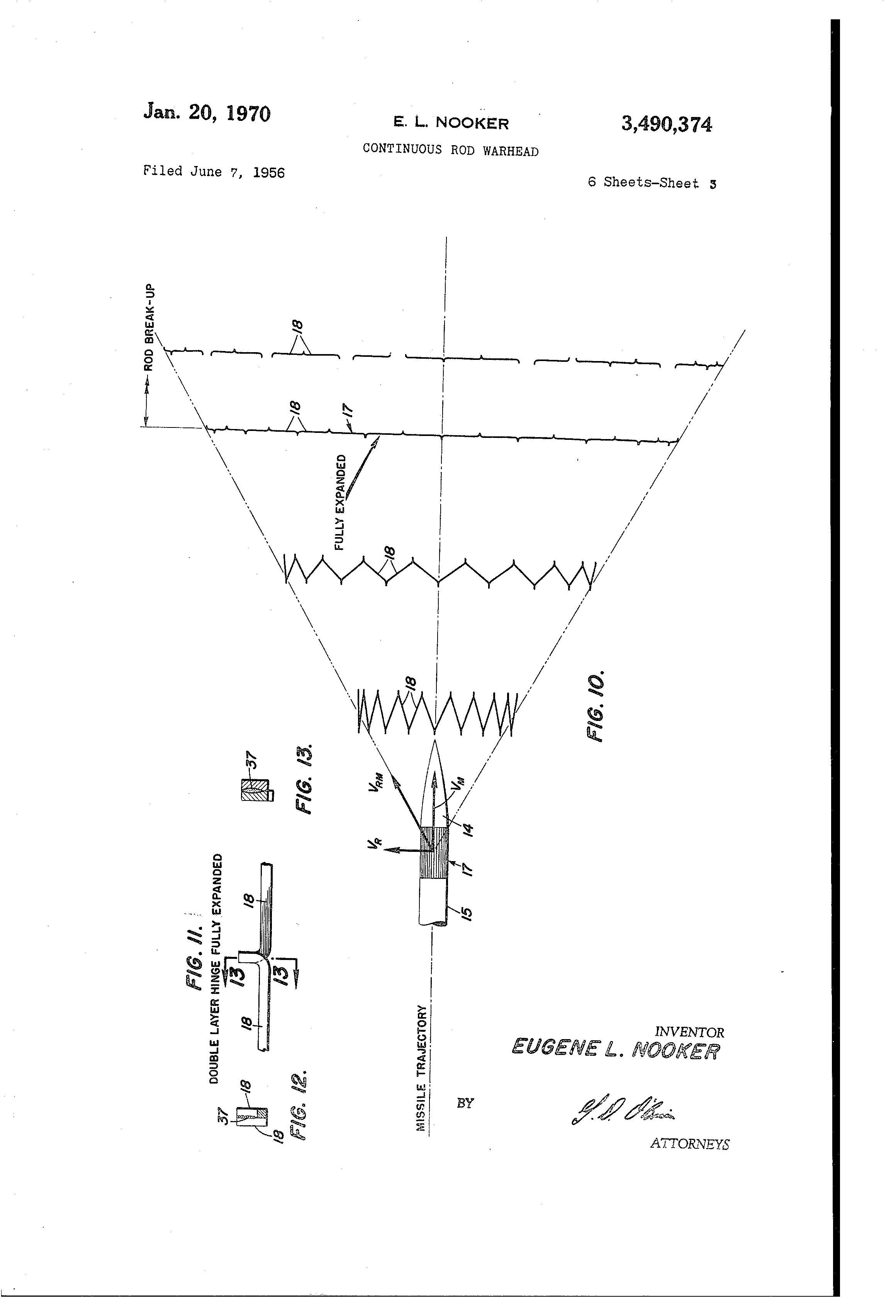 Patent US3490374 Continuous rod warhead Google Patents