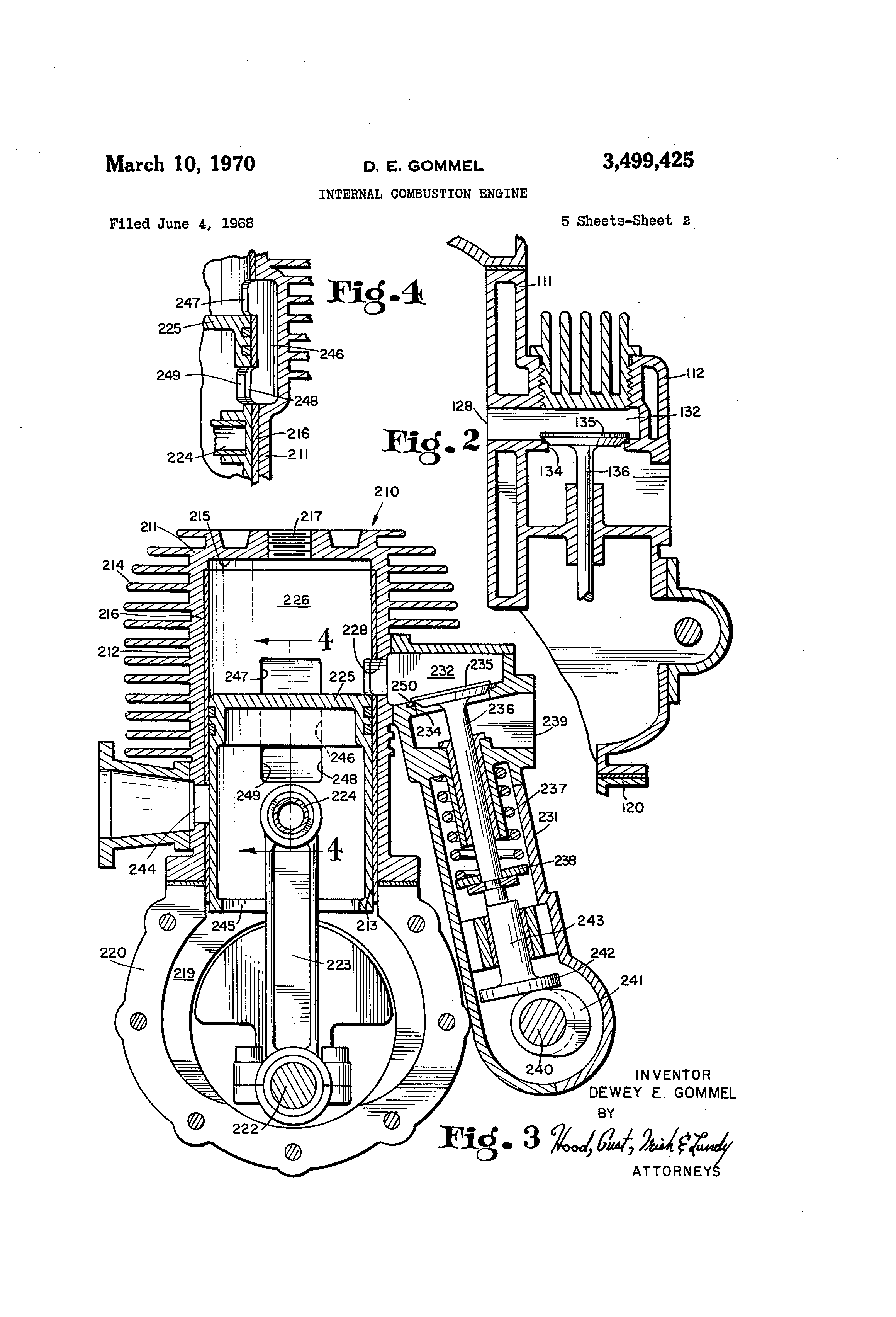 Patent US3499425 Internal combustion engine Google Patents