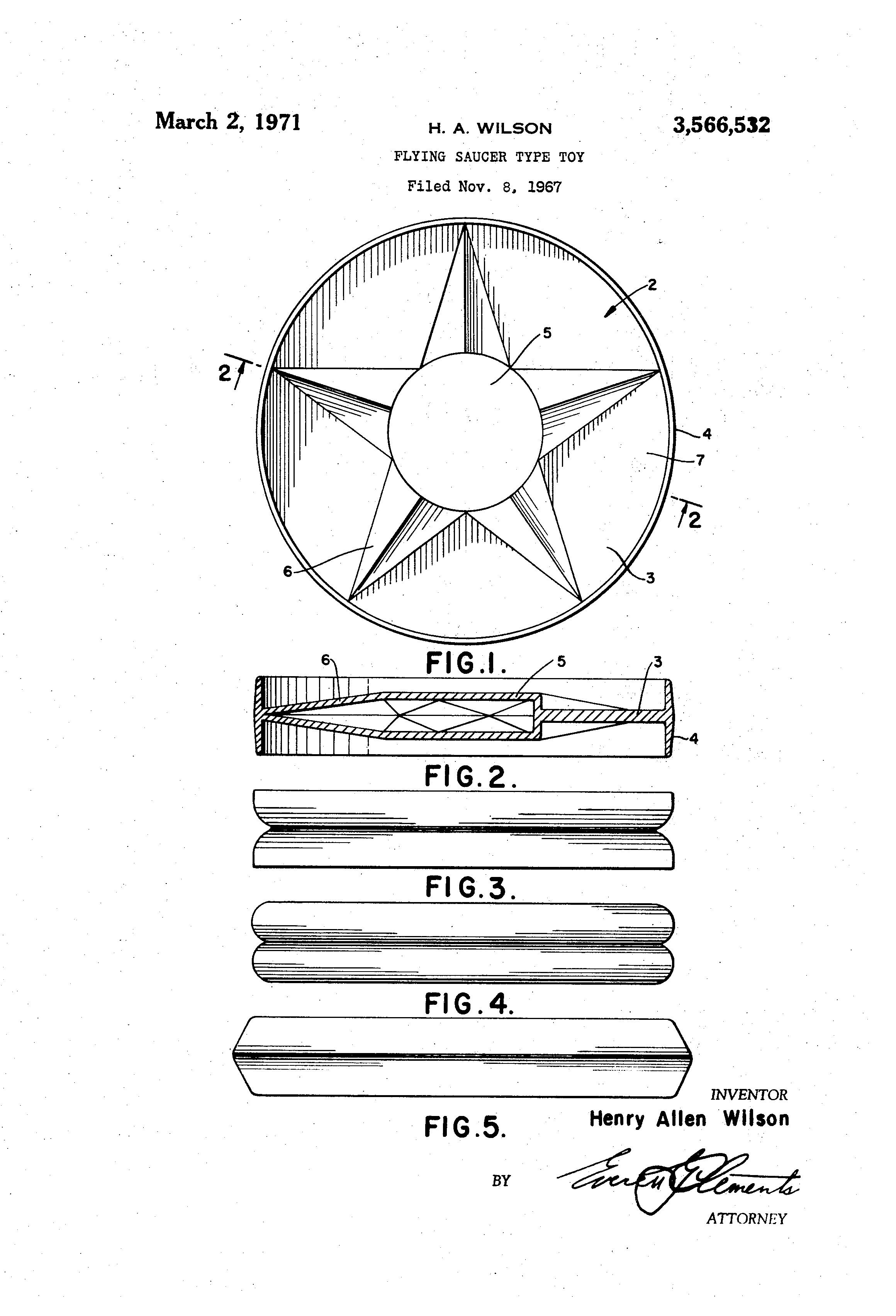 Patent US3566532 Flying saucer type toy Google Patents