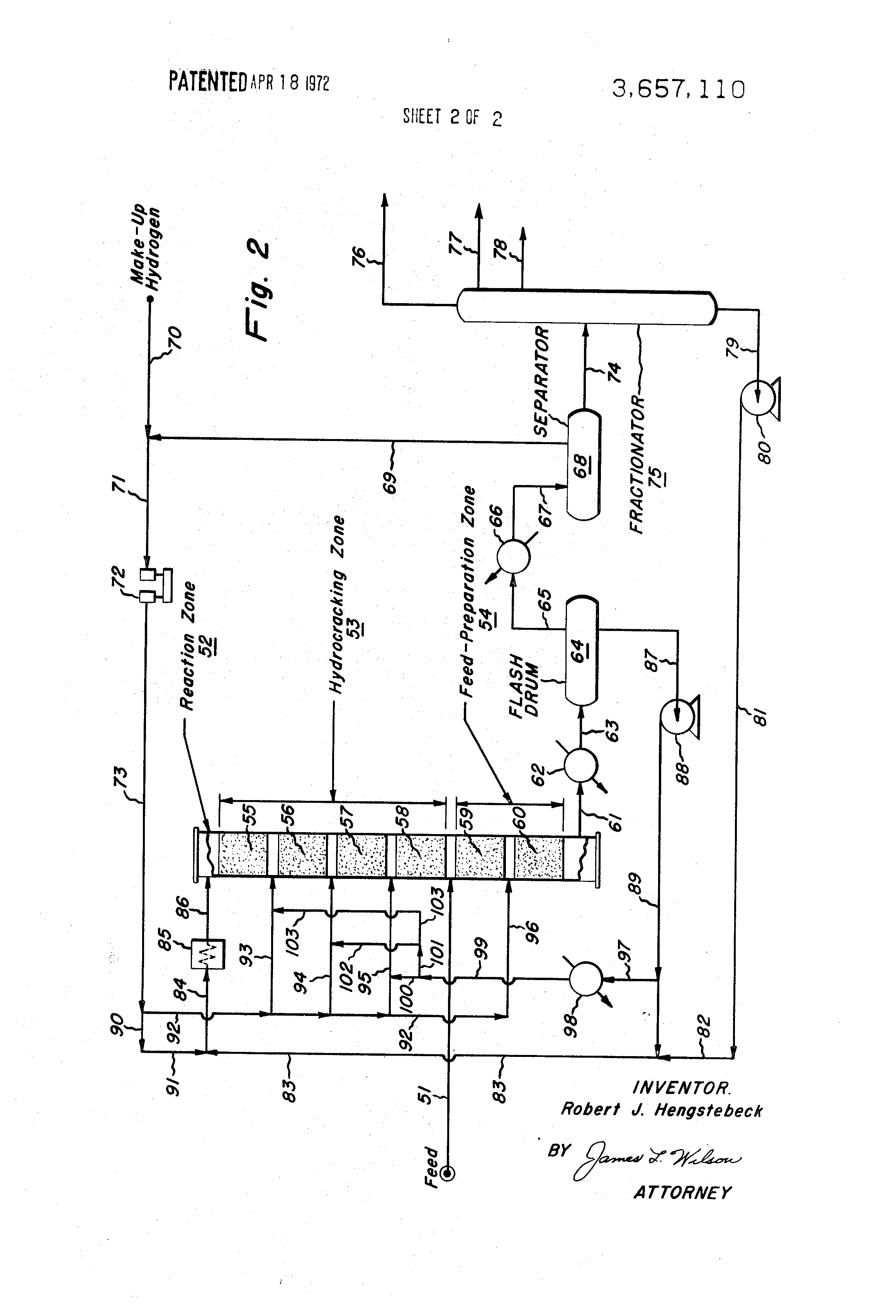 process for hydrocracking nitrogen-containing feedstocks