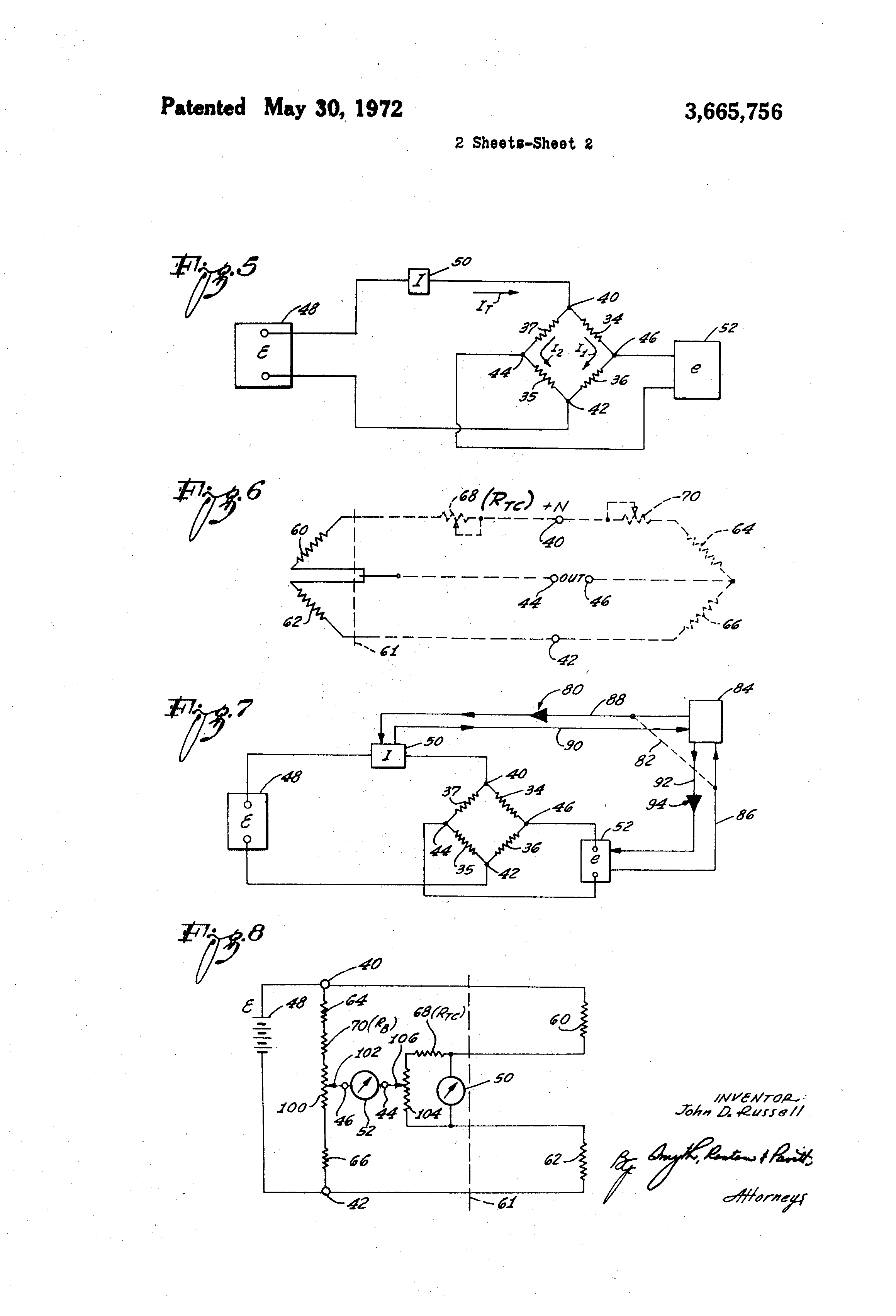 Patent Us3665756 Strain Gauge Temperature Compensation System Patent Drawing