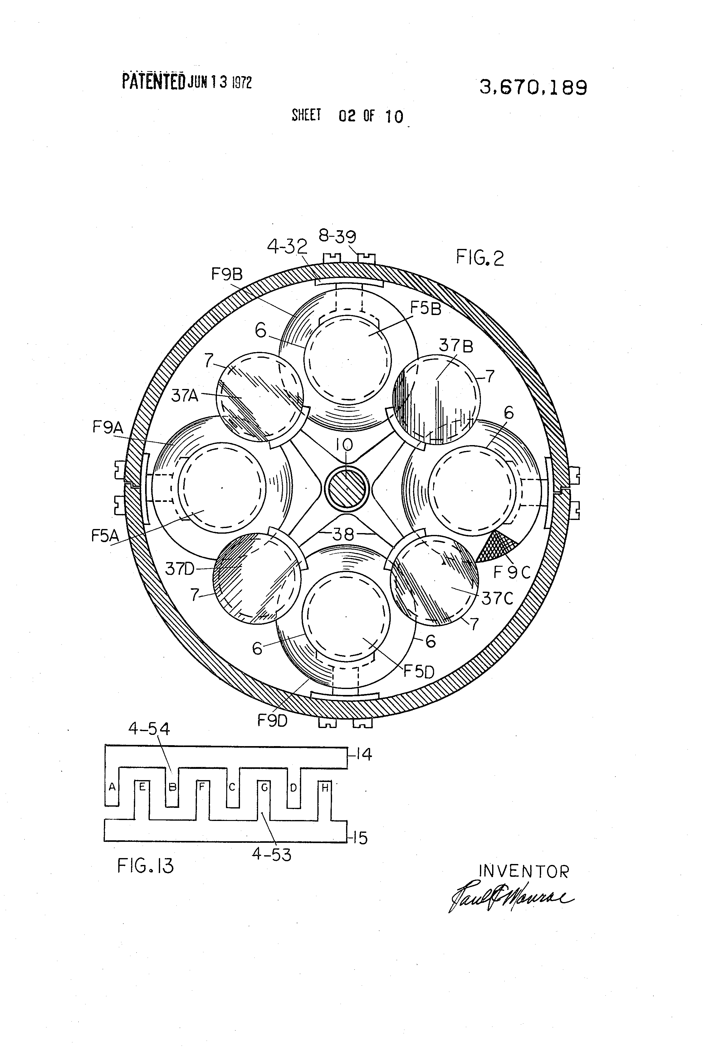 Patent US3670189 Gated permanent motor Google Patents
