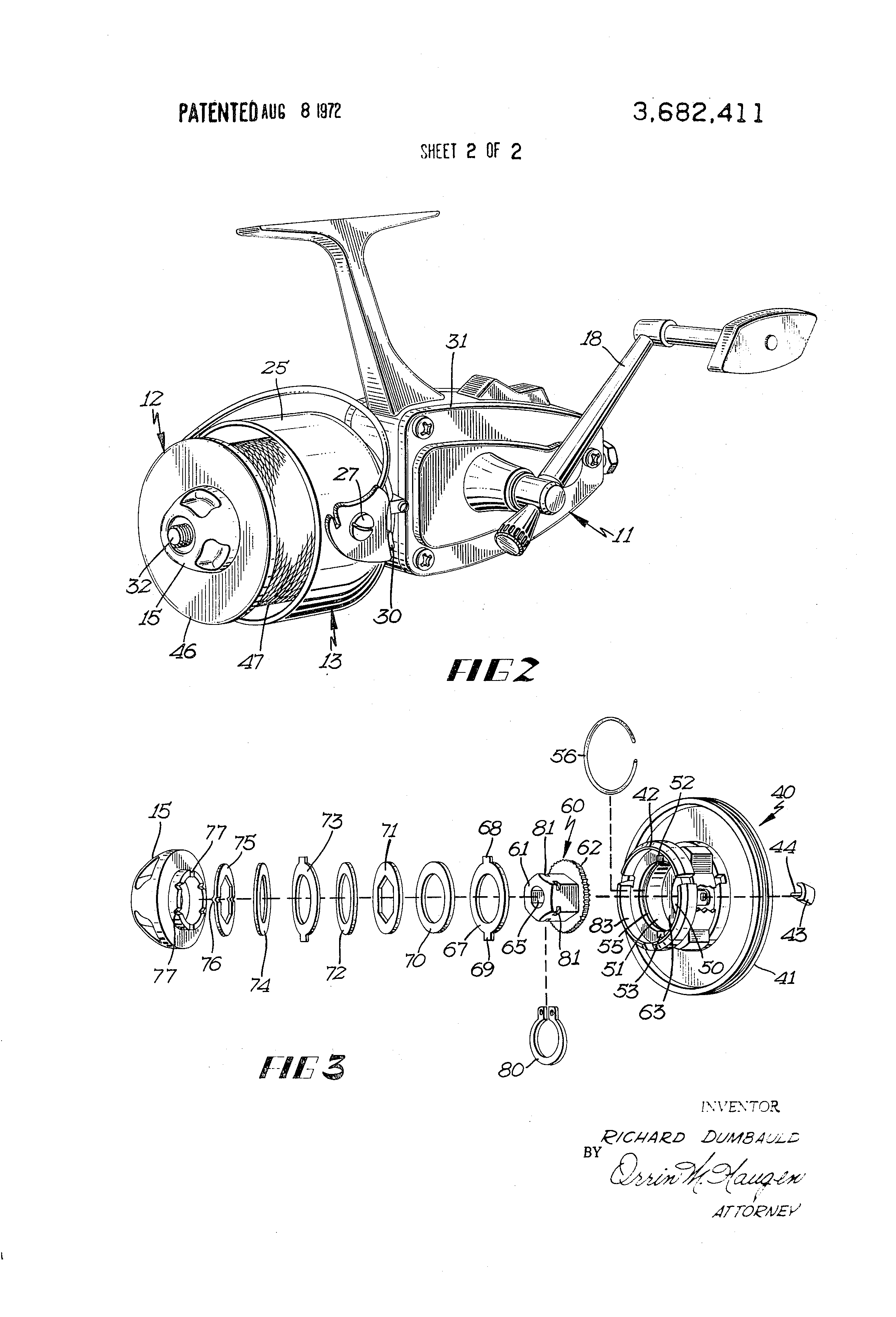 Patent US3682411 Drag mechanism for fishing reels Google Patents