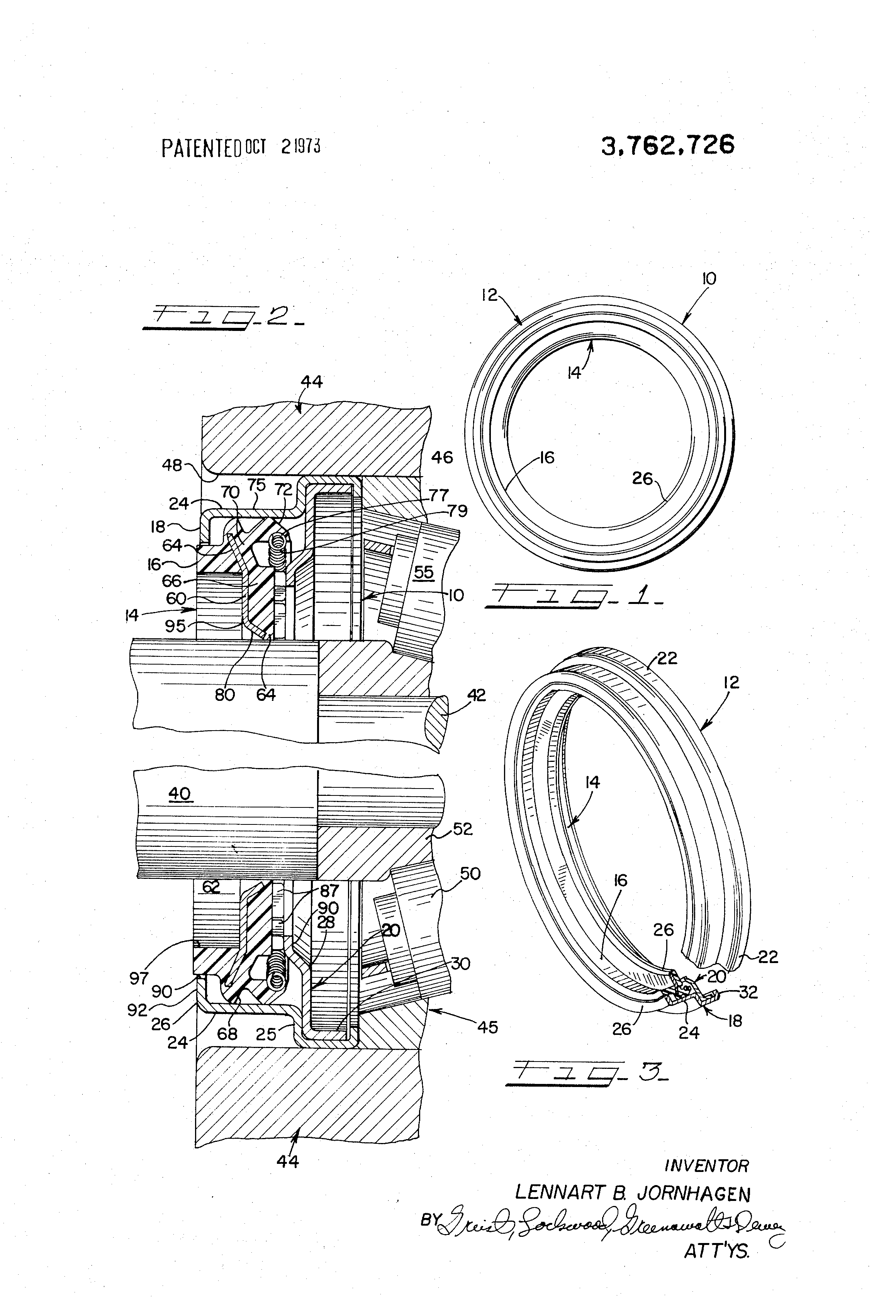 Patent US3762726 Fluid seal Google Patents