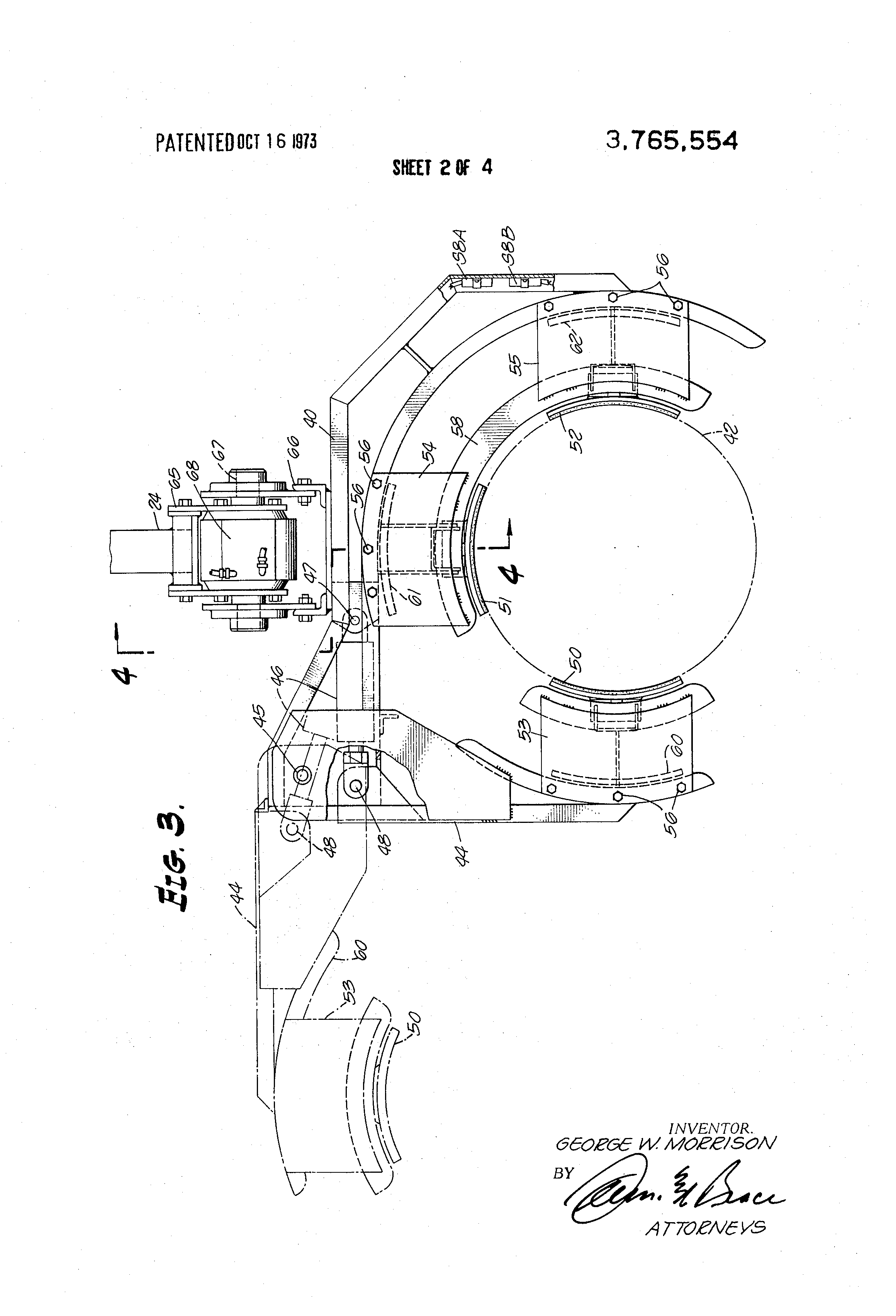 Patent US3765554 - Self-loading truck - Google Patents