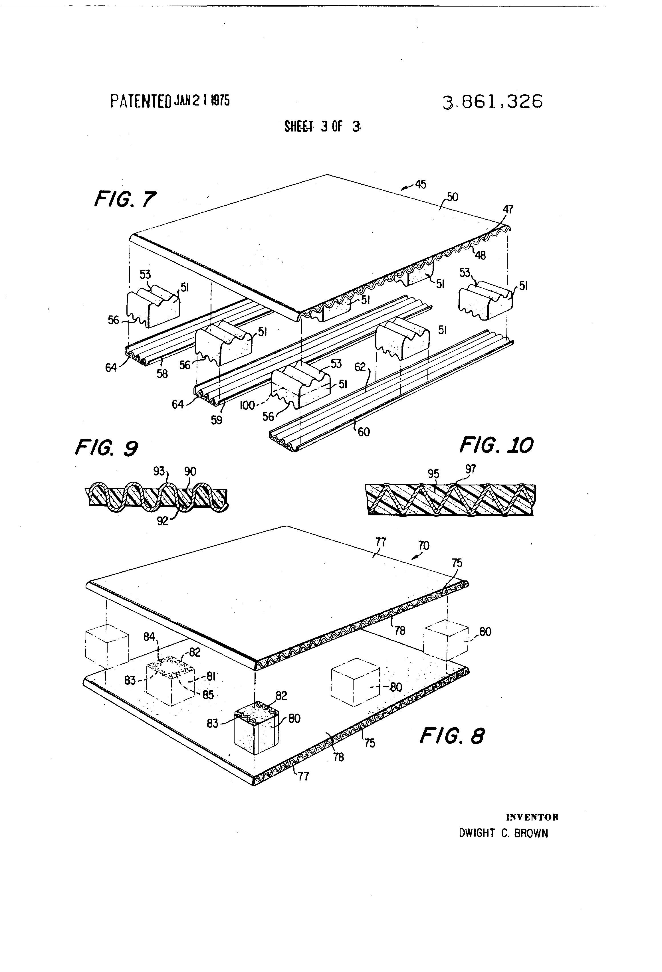 Patent US3861326 Lightweight corrugated pallet Google Patents