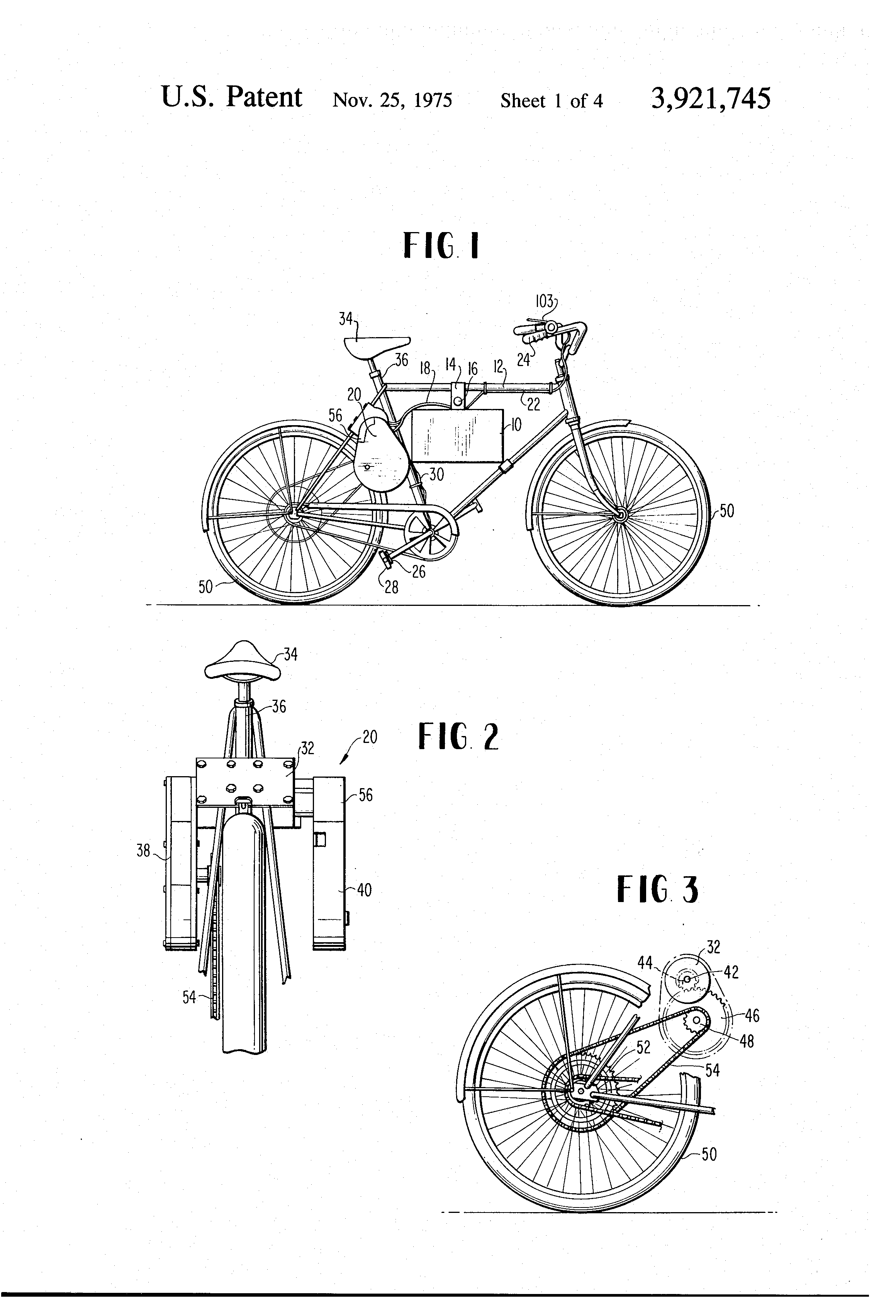 Patent US3921745 Electric bicycle Google Patents