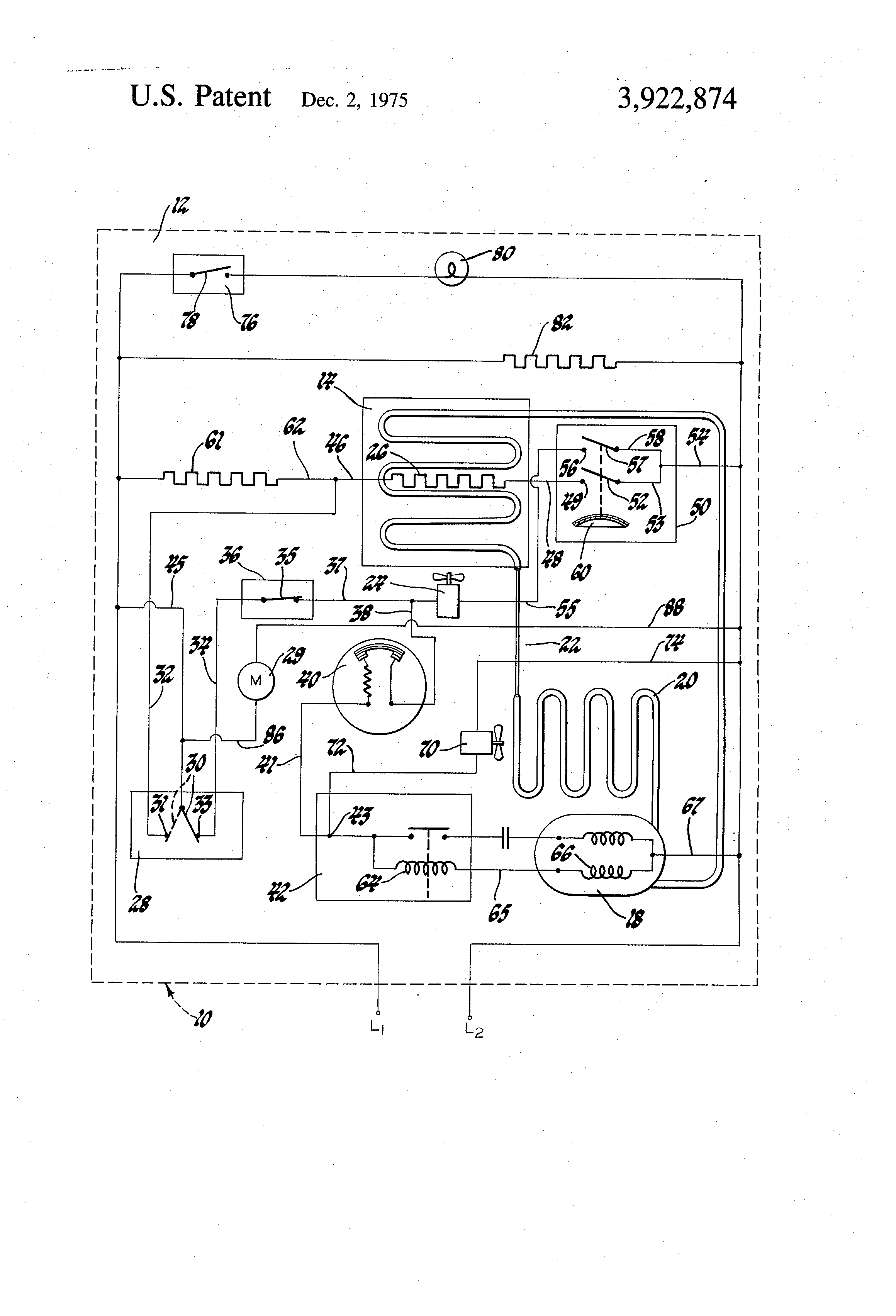 Patent Us3922874 - Evaporator Fan Delay Circuit