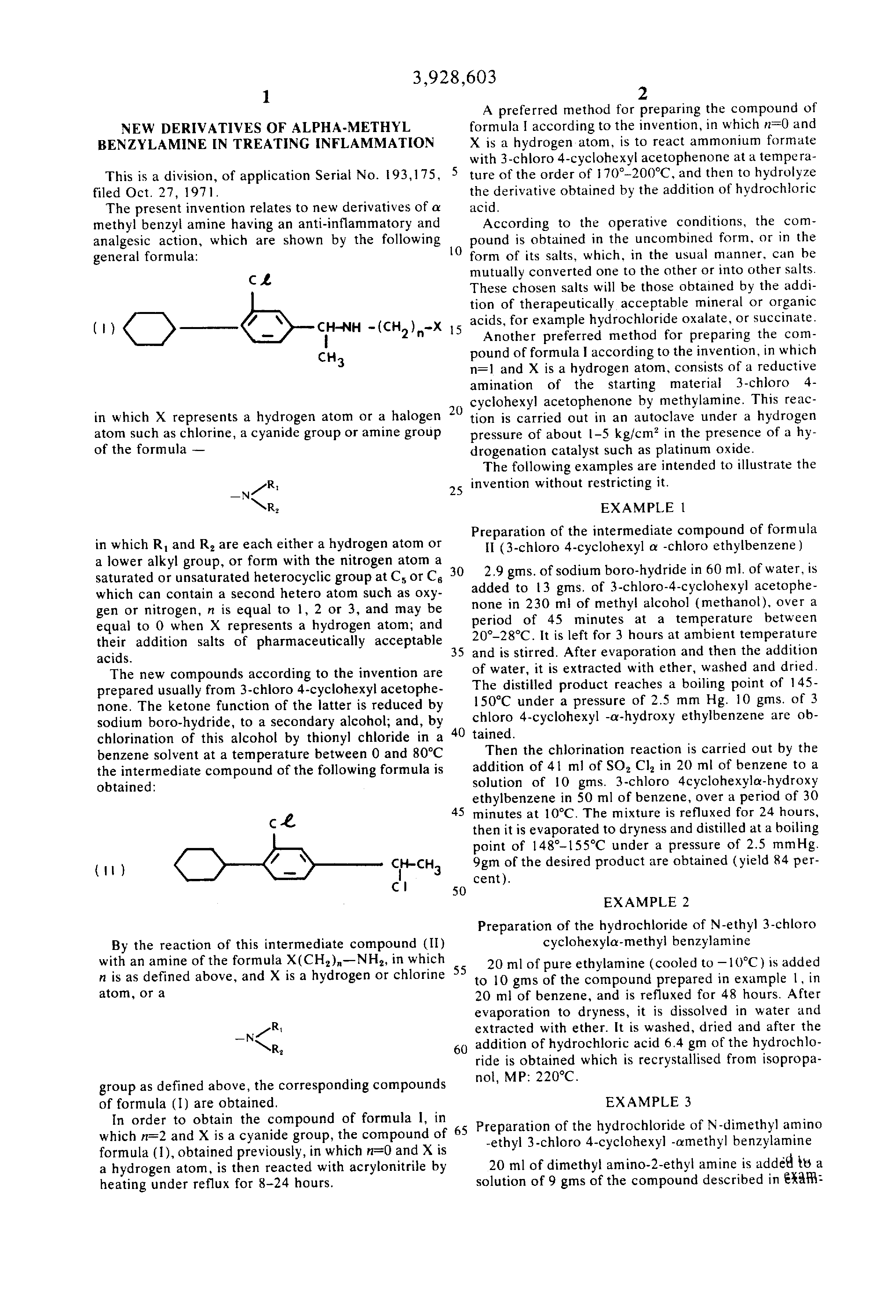 new derivatives of alpha-methyl benzylamine in treating