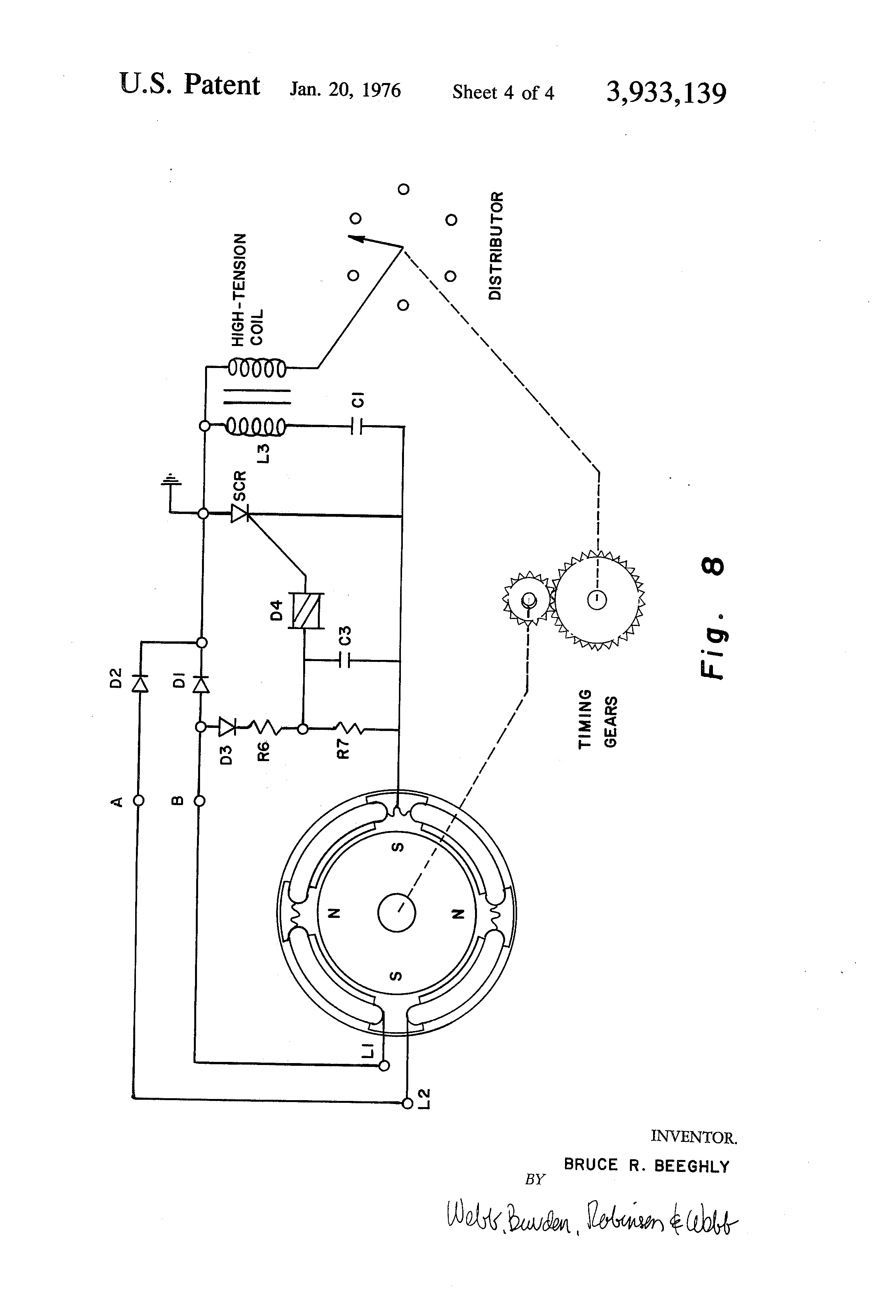 Patent US3933139 Capacitive discharge ignition system Google Patents