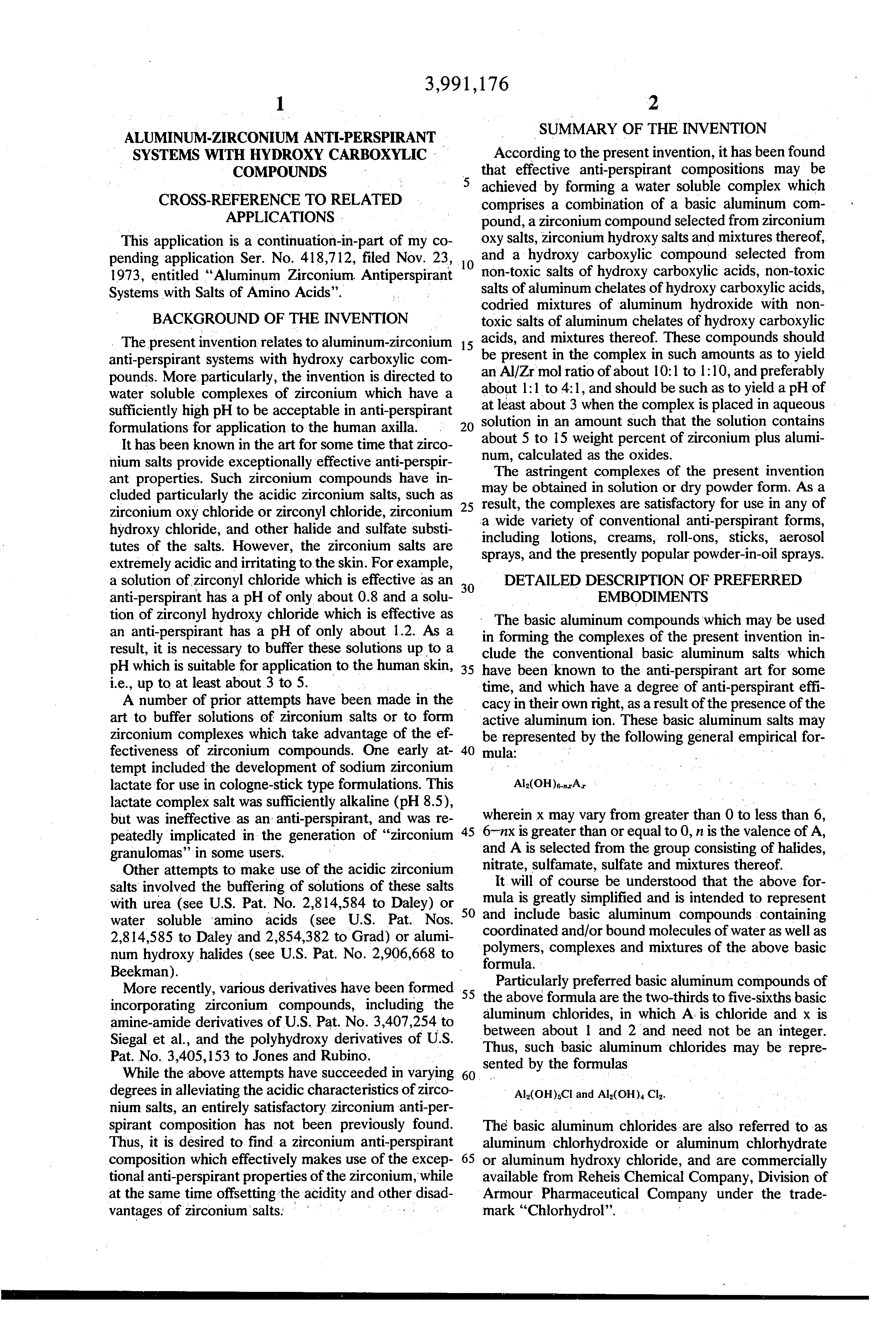 aluminum-zirconium anti-perspirant systems with hydroxy