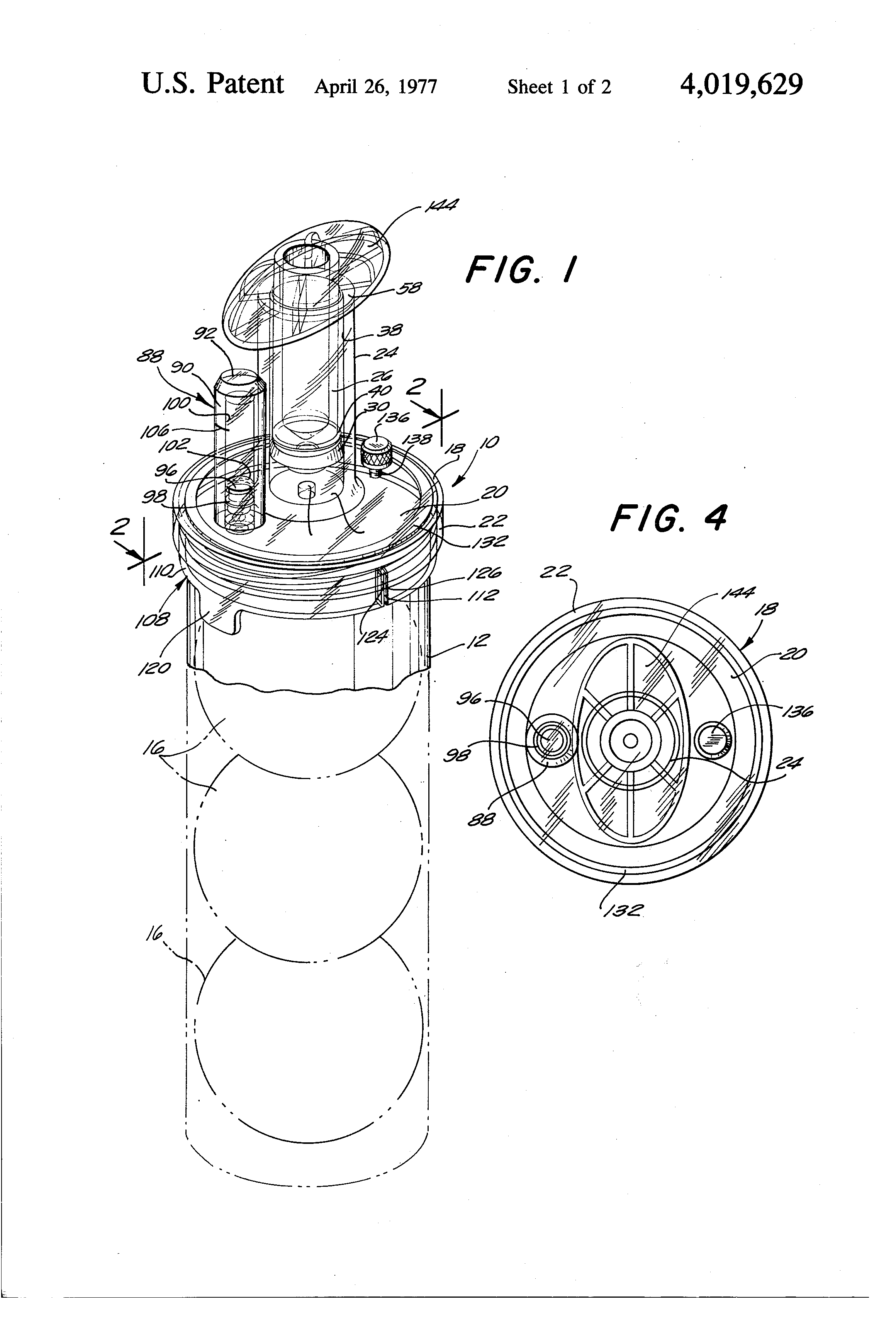 Patent US4019629 Pressurized tennis ball container Google Patents