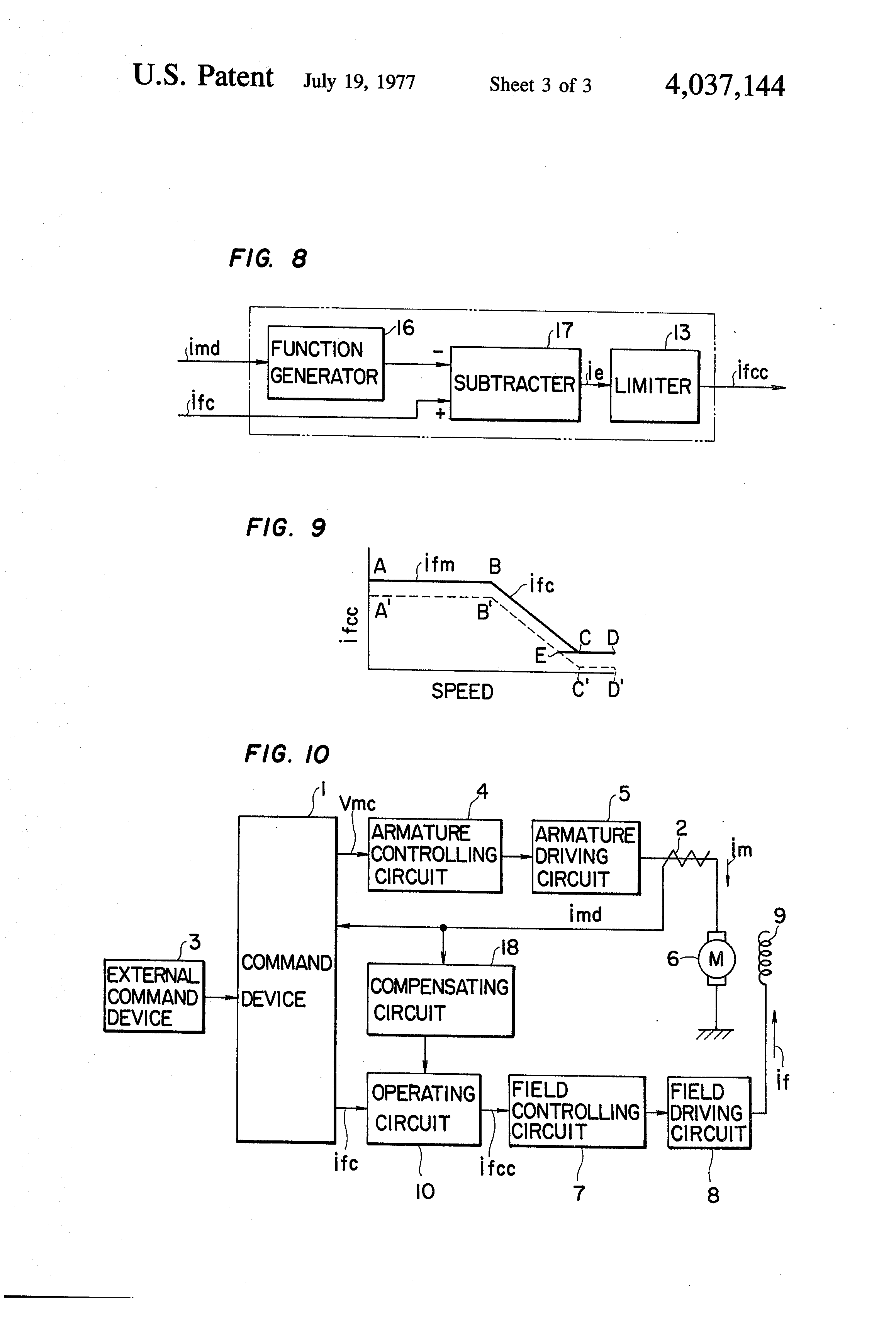 control device for use in shunt motor