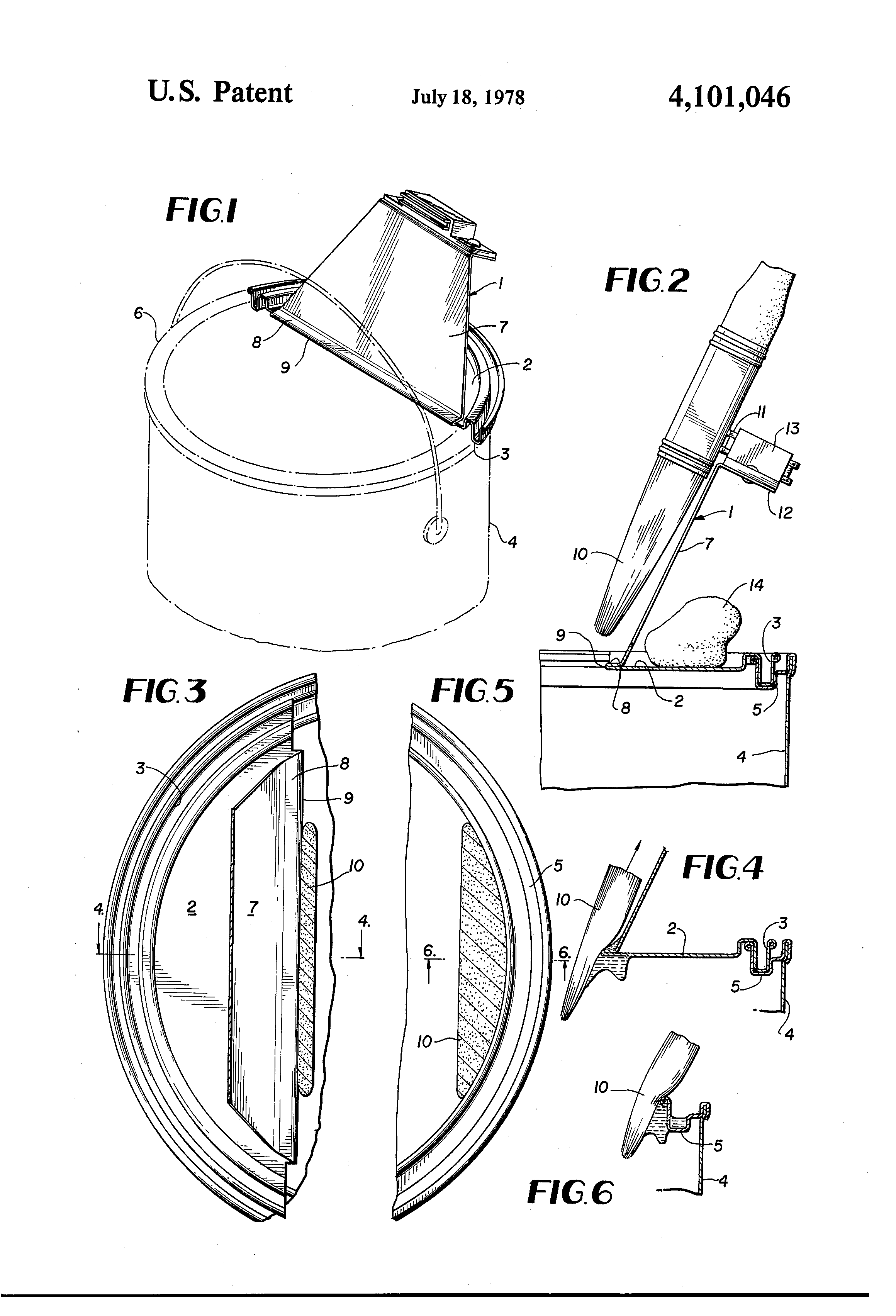 Patent US4101046 Paint brush holder Google Patents