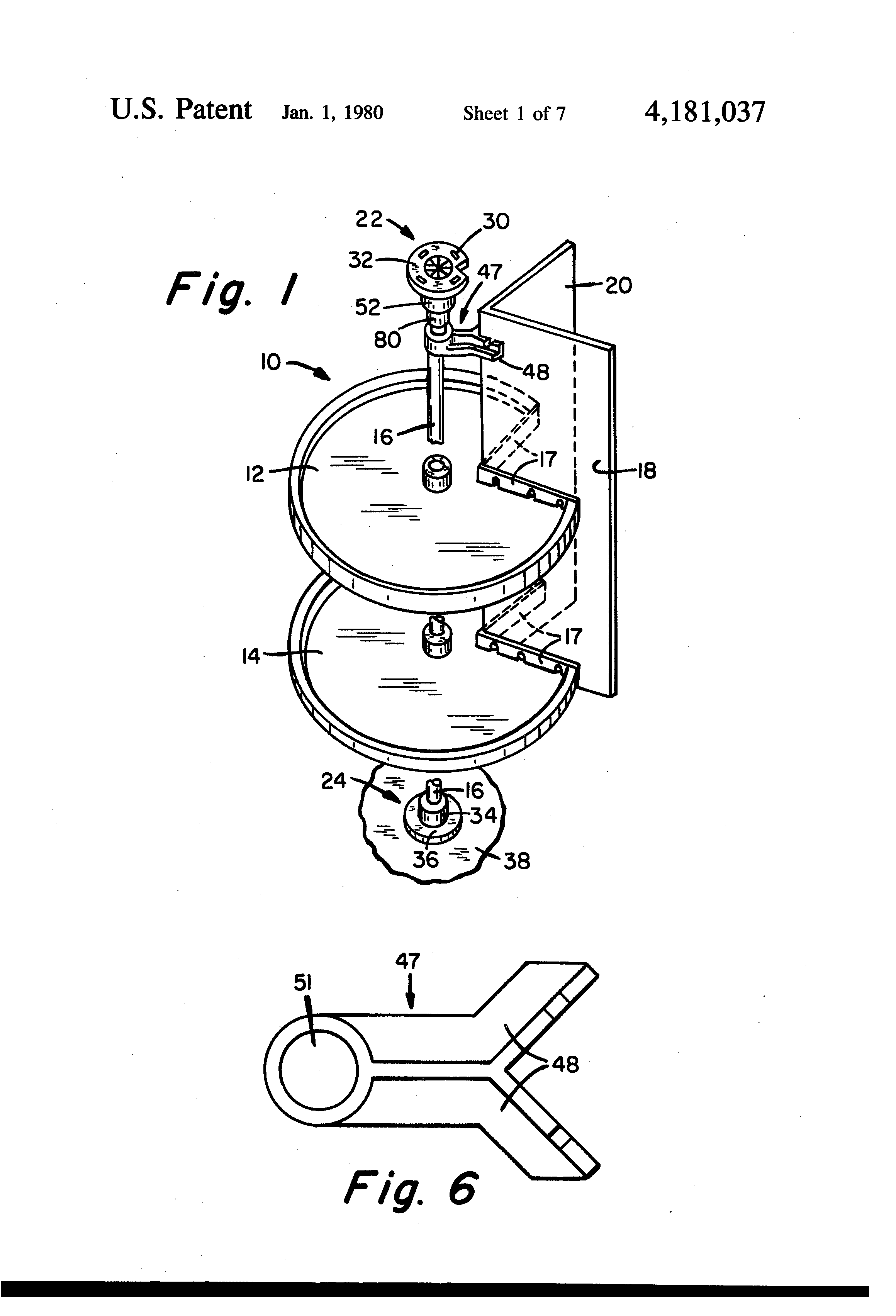 Patent US4181037 - Lazy Susan assembly having an