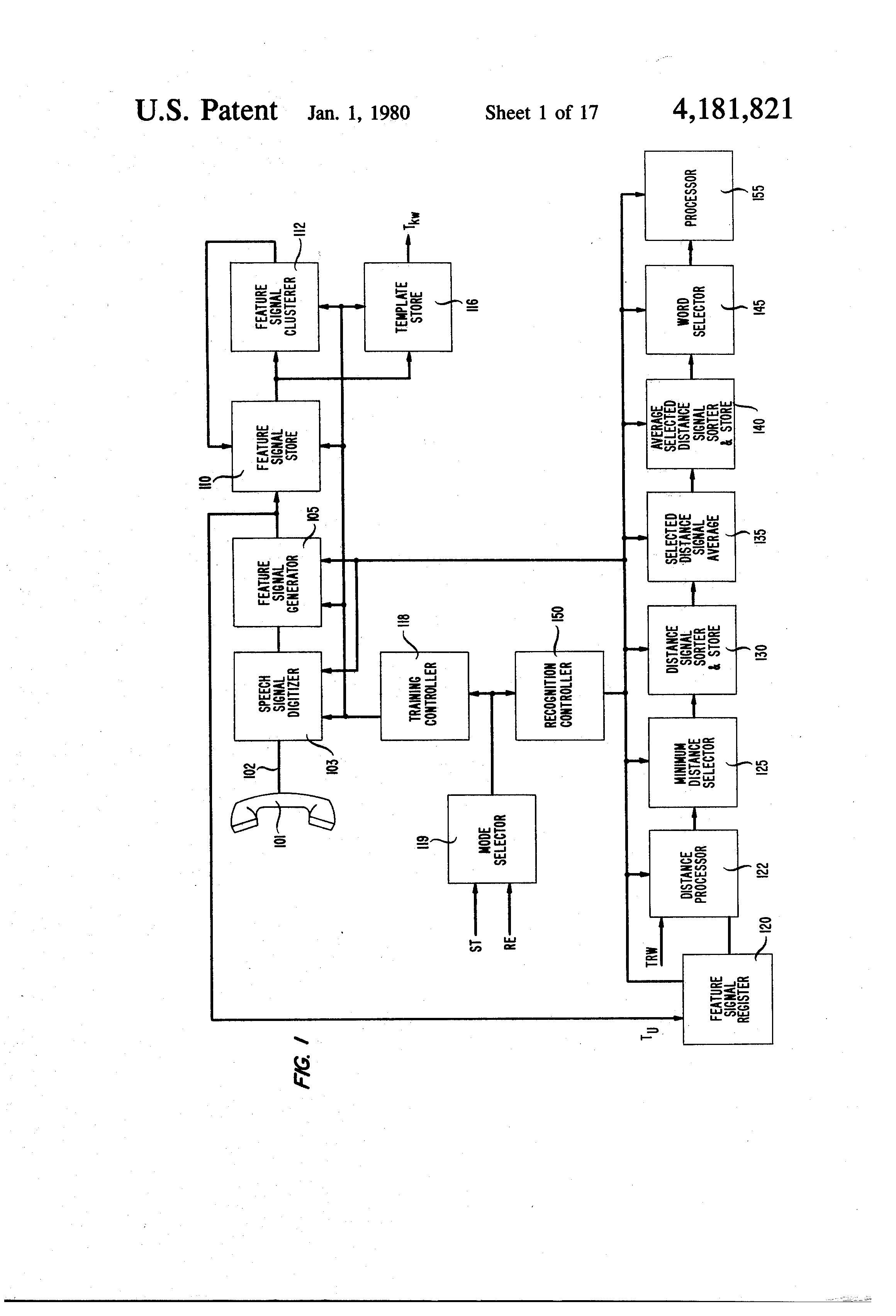 Patent Us4181821 Multiple Template Speech Recognition System Google Patents Microsoft Word Patent Template