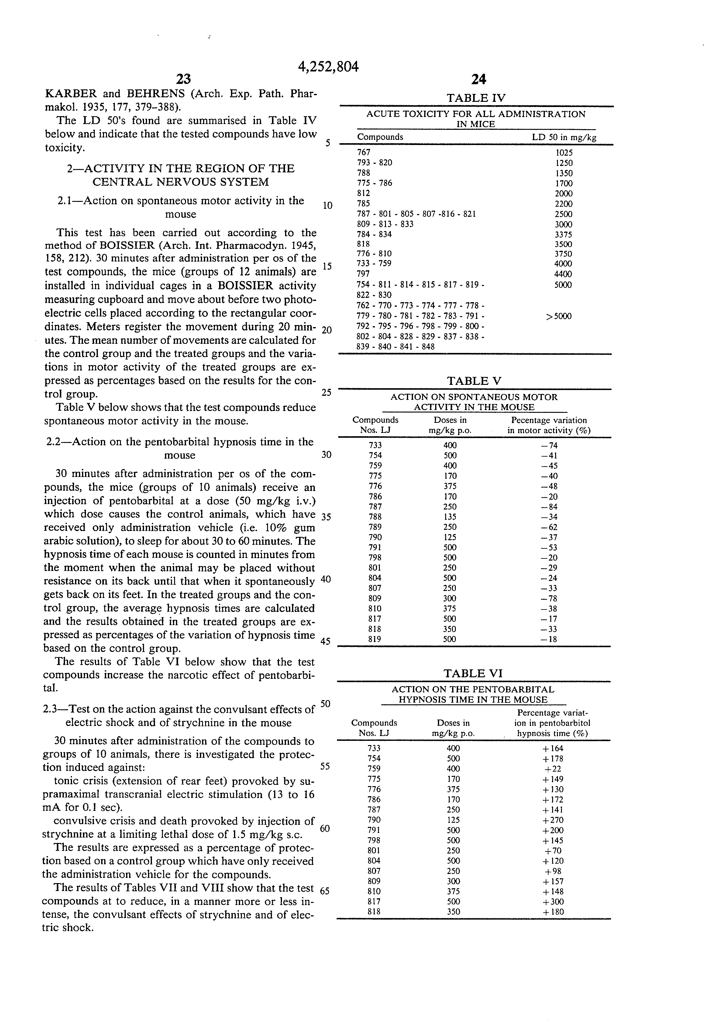 tranquilizers, anticonvulsants, muscle relaxants