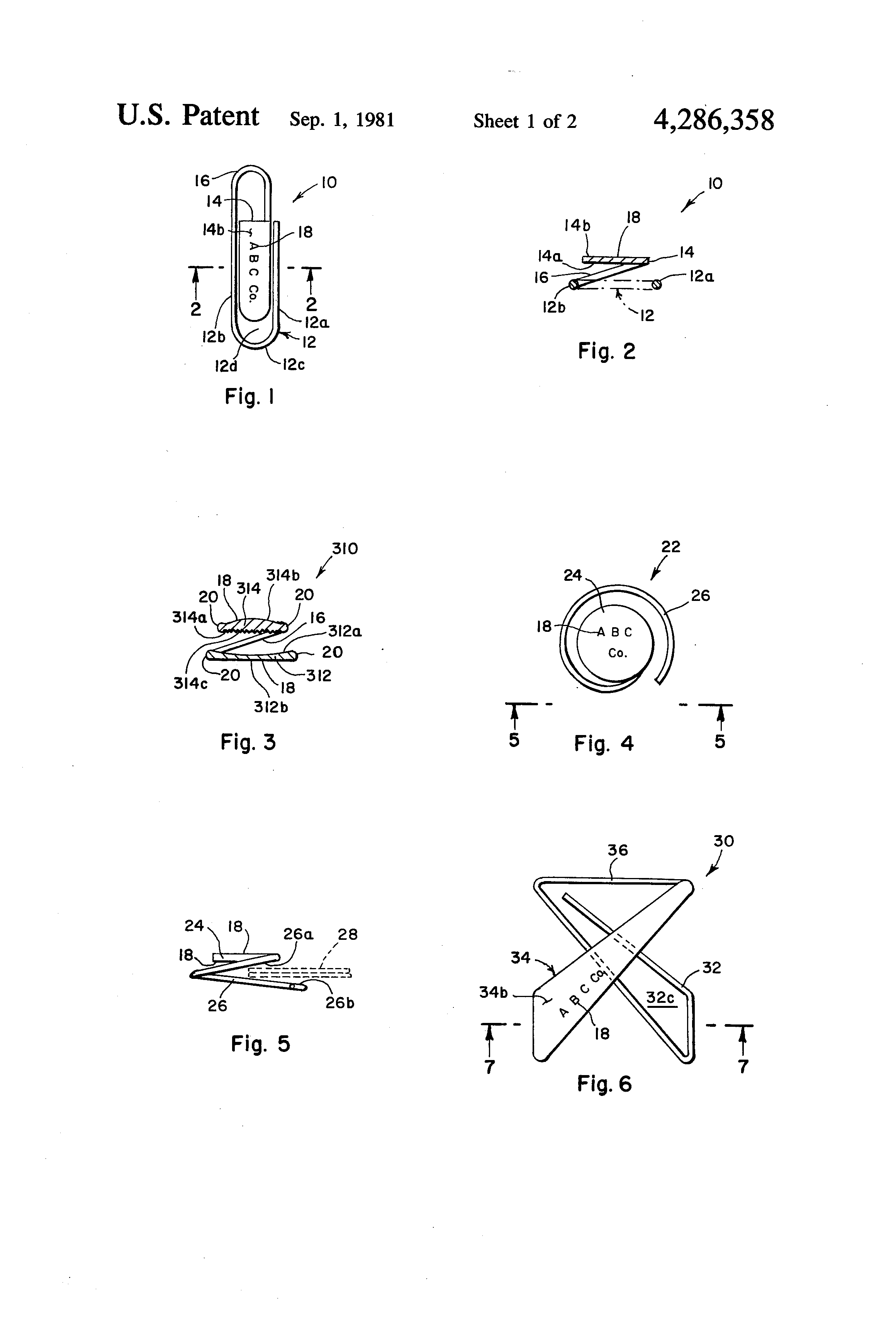 Patent US4286358 Paper clip Google Patents