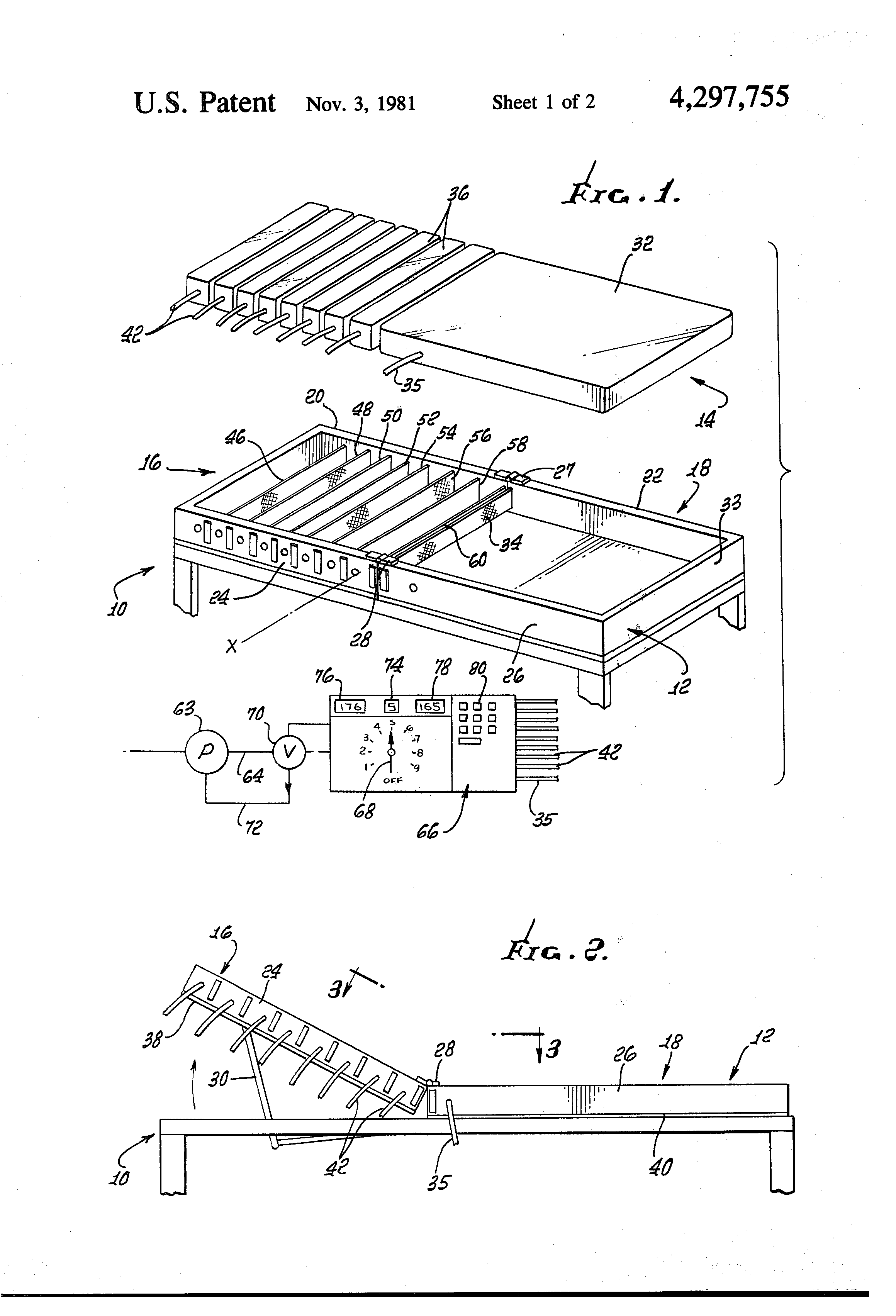 Patent US4297755 Nonplanar waterbed Google Patenten